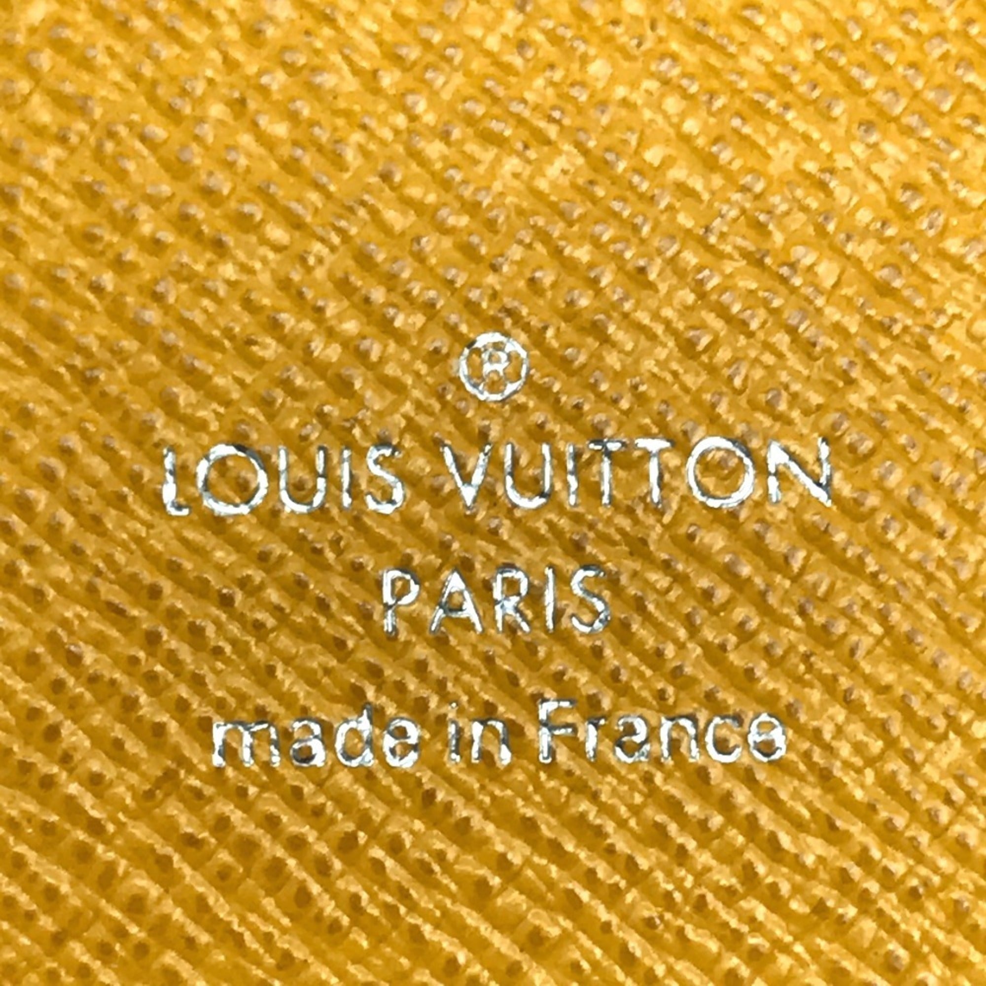 Louis Vuitton Taiga Jaune Yellow Taiga Leather Long Wallet (Bi-Fold) (Pre-Owned)