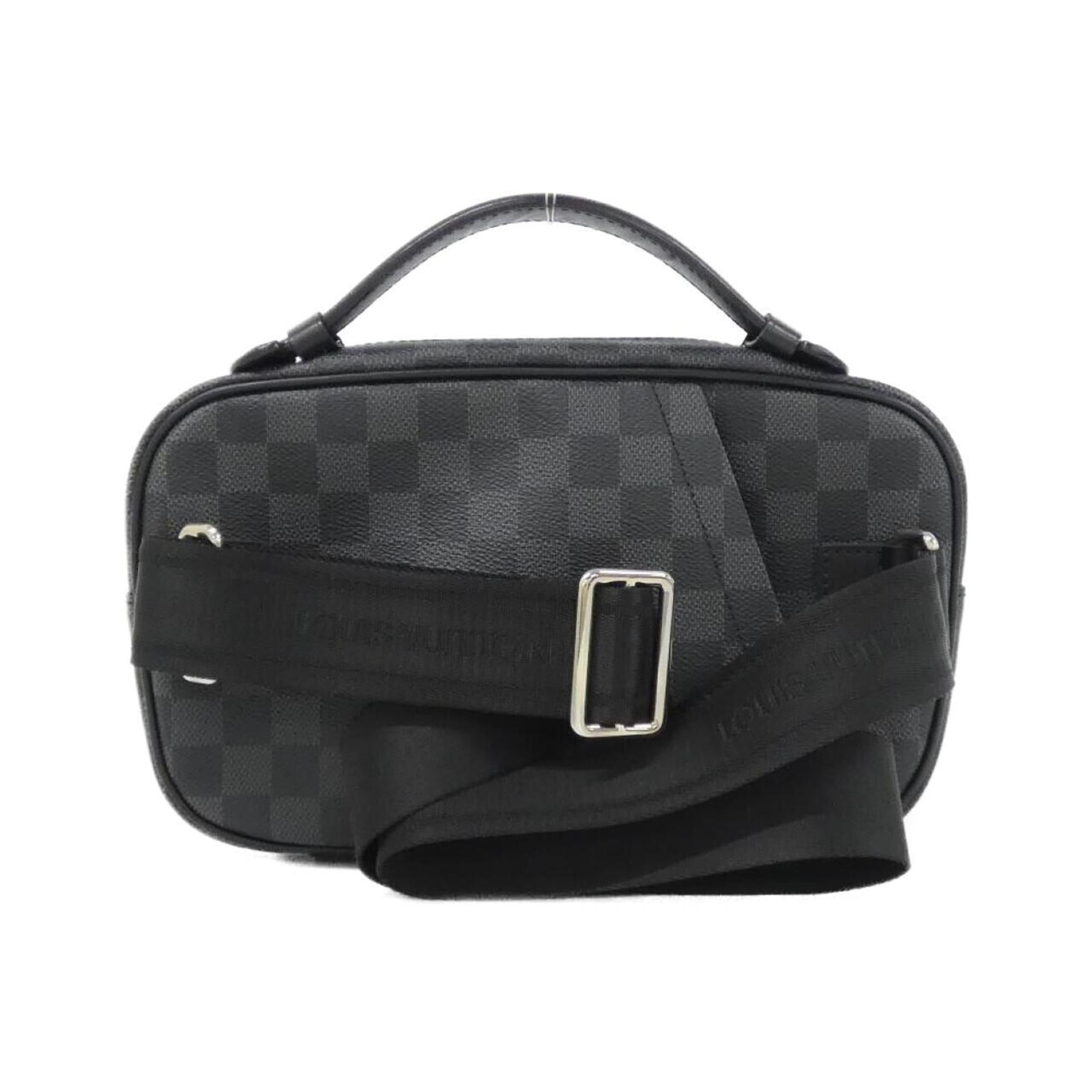Louis Vuitton Dark Gray Graphite Gray Coated Canvas Shoulder Bag (Pre-Owned)