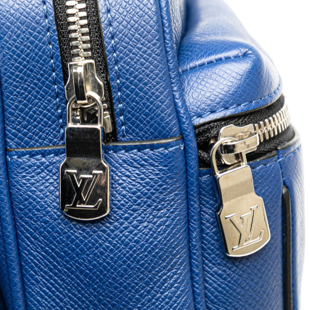 Louis Vuitton Black Blue Leather Sling Bag (Pre-Owned)