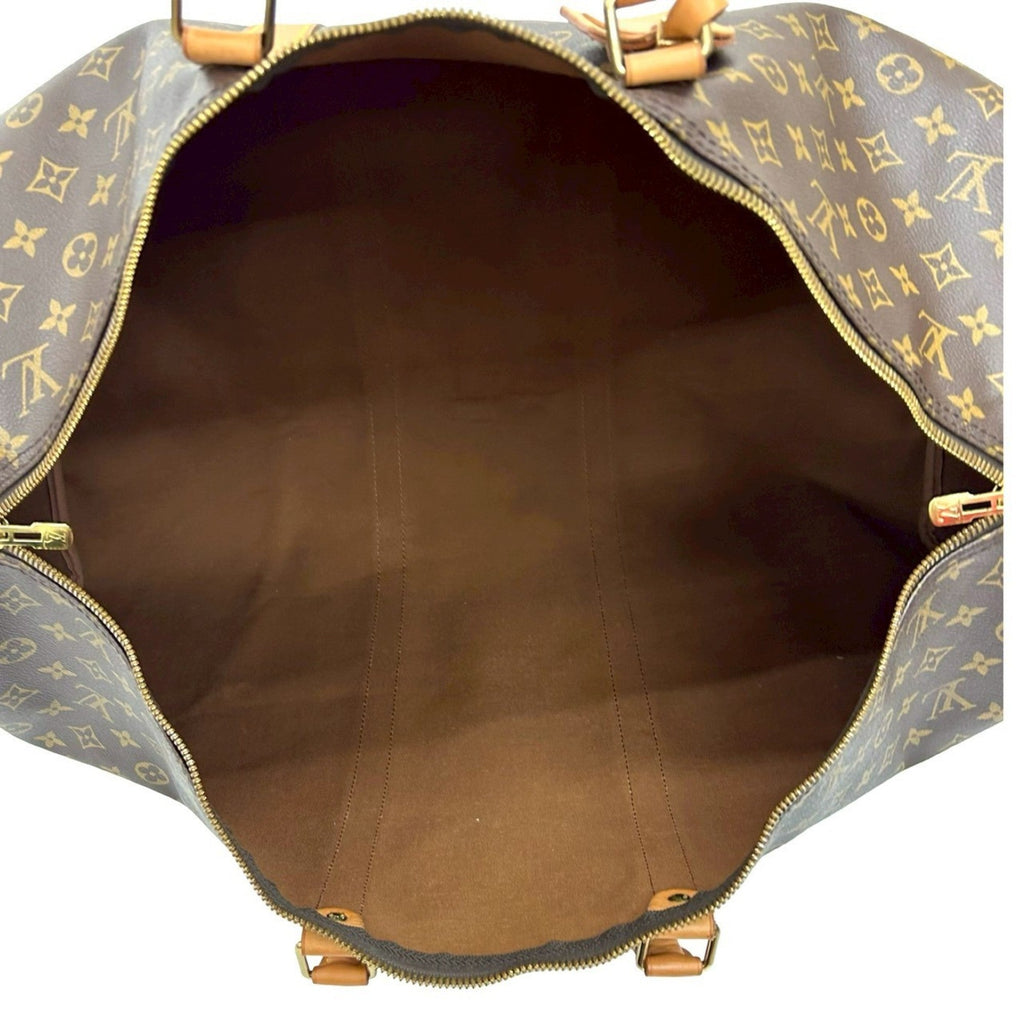 Louis Vuitton Brown Leather Pvc Boston Bag Shoulder Bag (Pre-Owned)