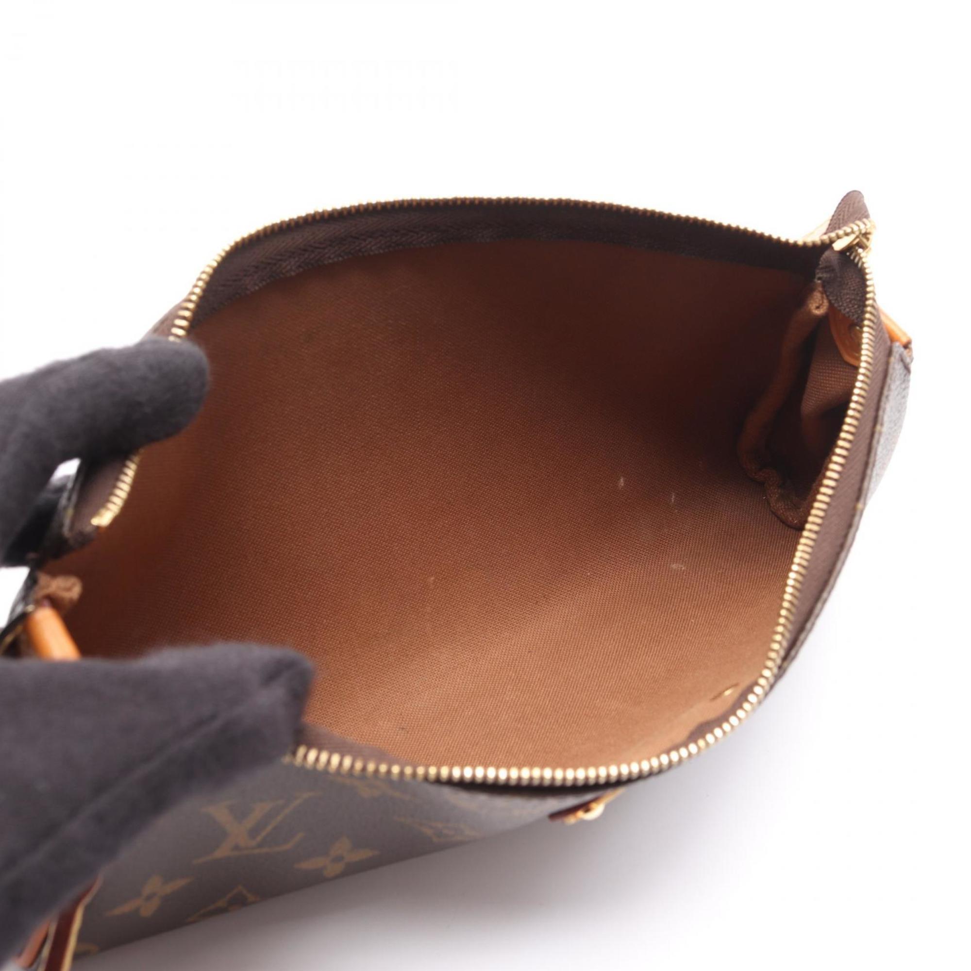 Louis Vuitton Brown Coated Canvas Leather Shoulder Bag (Pre-Owned)