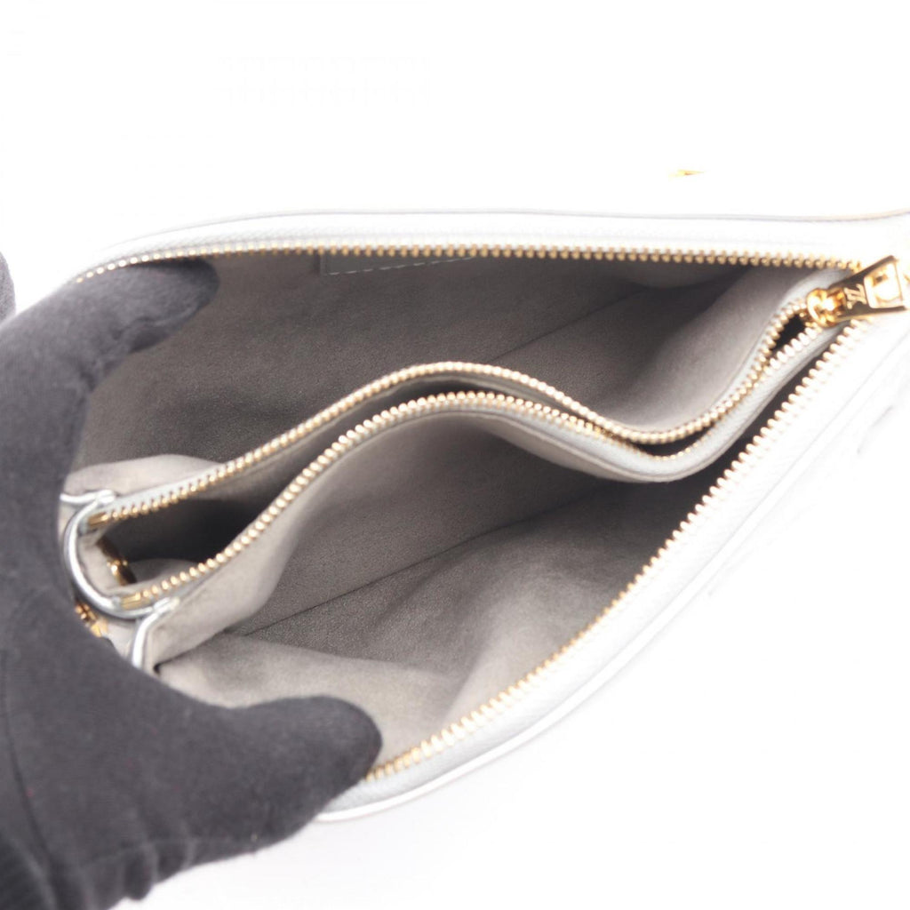 Louis Vuitton Silver Leather Shoulder Bag (Pre-Owned)