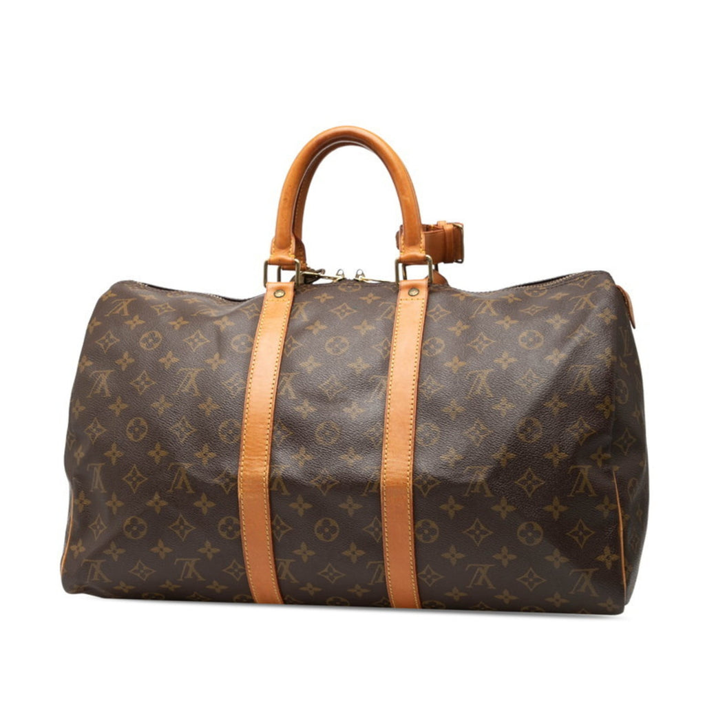 Louis Vuitton Brown Pvc Leather Boston Bag Handbag (Pre-Owned)