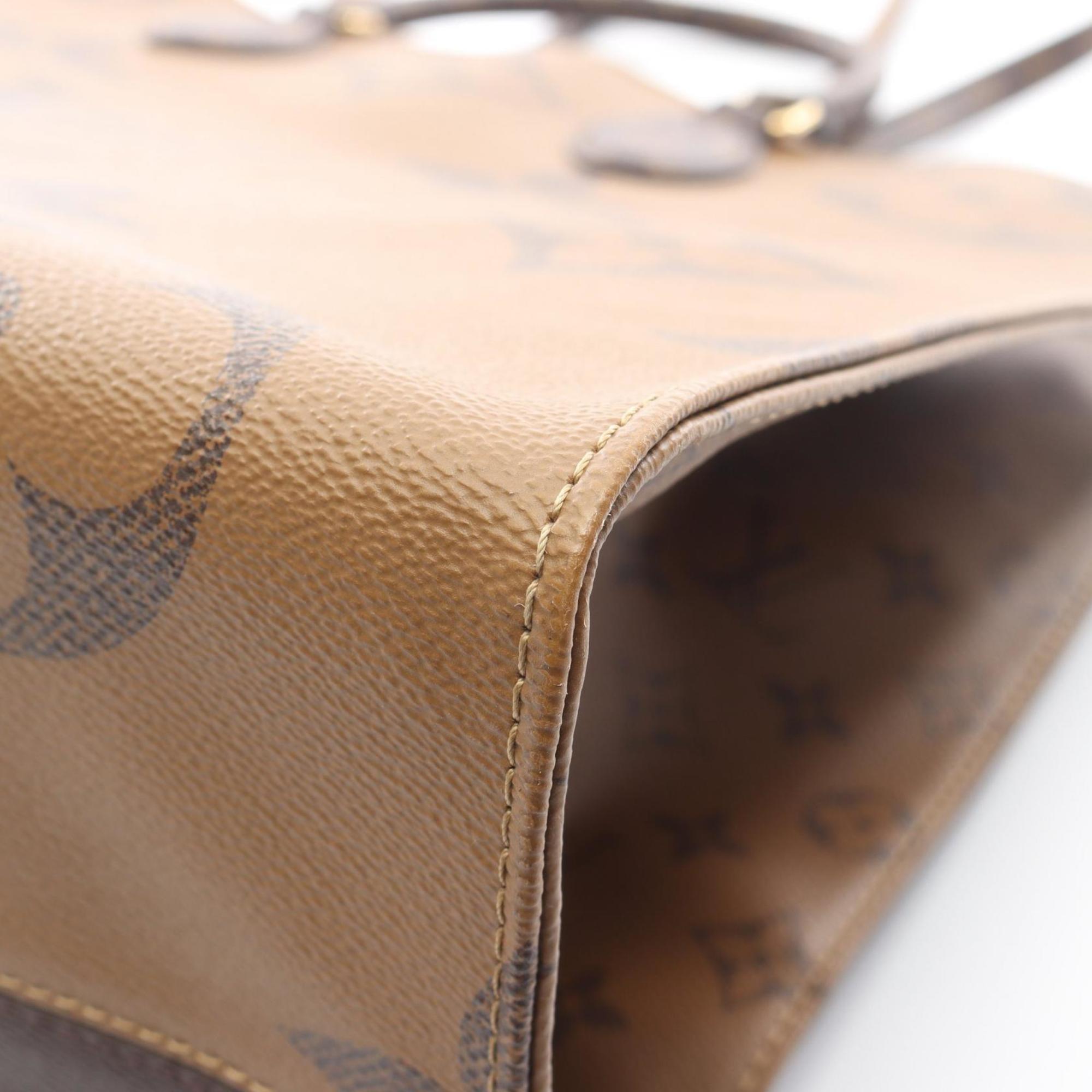 Louis Vuitton Beige Brown Coated Canvas Tote Bag (Pre-Owned)