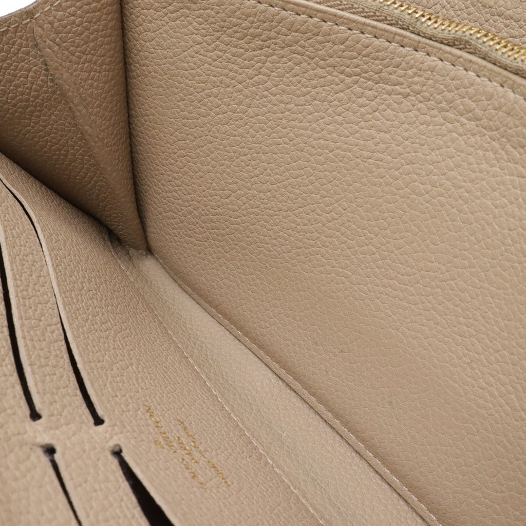 Louis Vuitton Beige Monogram Empreinte Leather Long Wallet (Bi-Fold) (Pre-Owned)