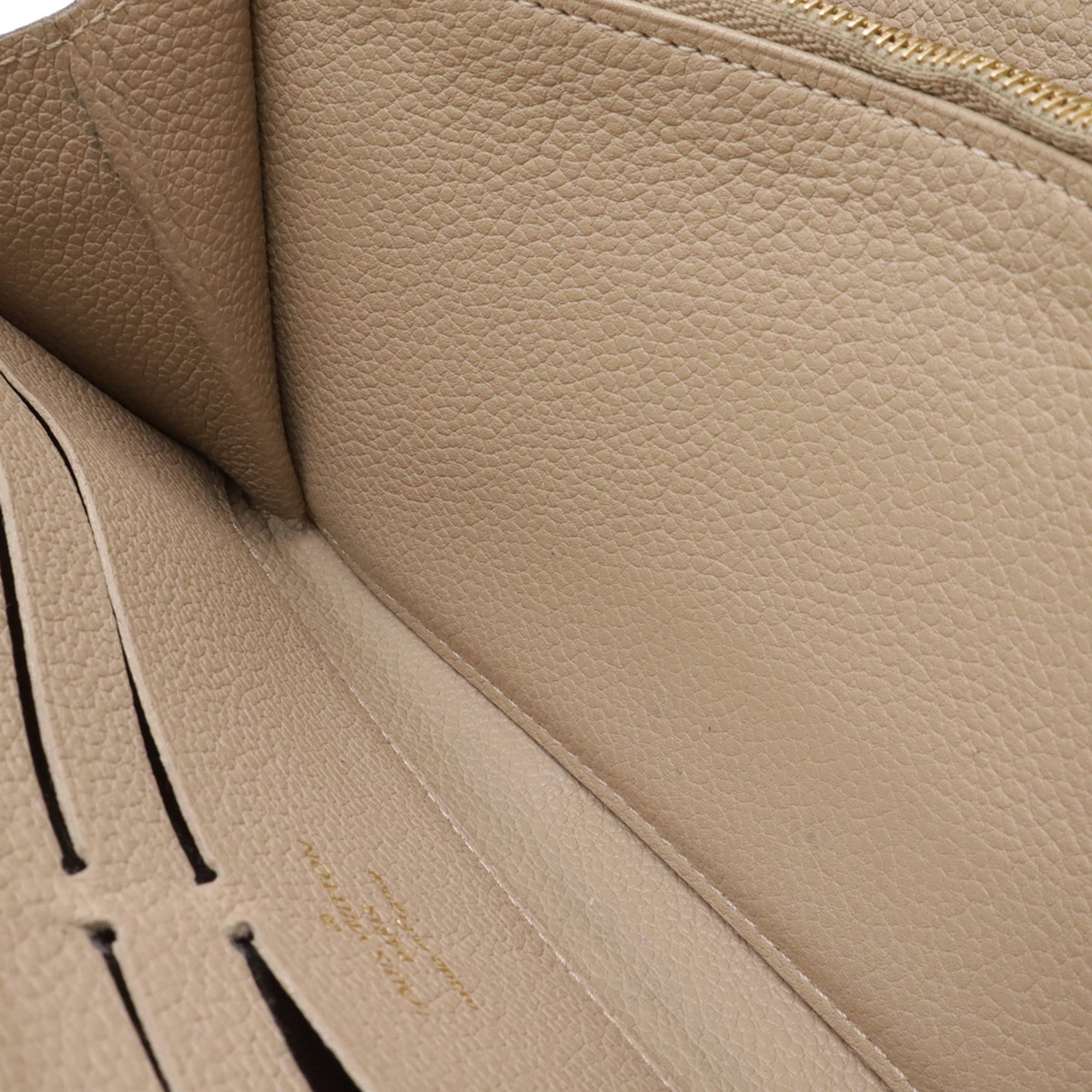 Louis Vuitton Beige Monogram Empreinte Leather Long Wallet (Bi-Fold) (Pre-Owned)