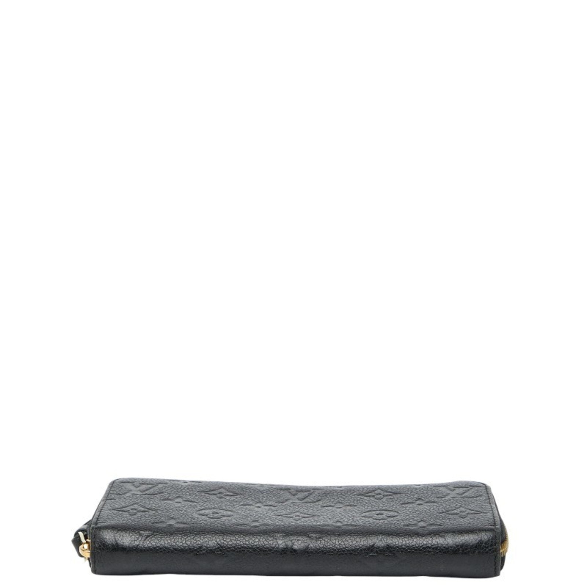 Louis Vuitton Black Noir Leather Long Wallet (Bi-Fold) (Pre-Owned)
