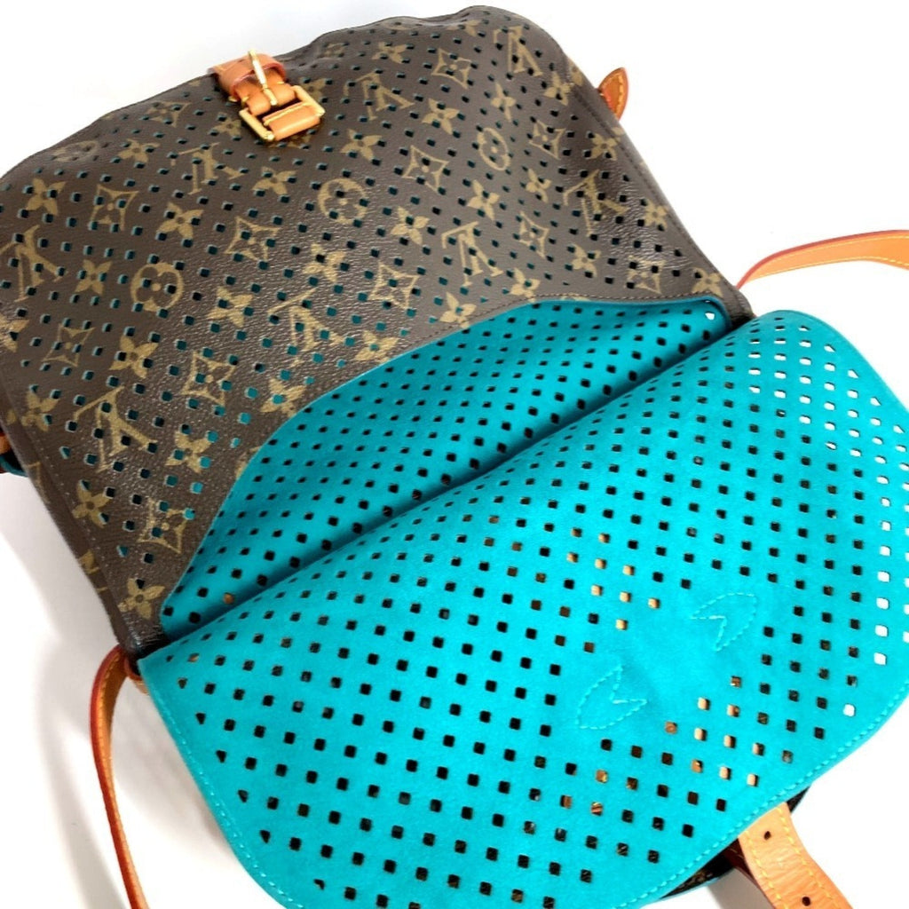 Louis Vuitton Blue Brown Monogram Monogram Perforated Shoulder Bag (Pre-Owned)