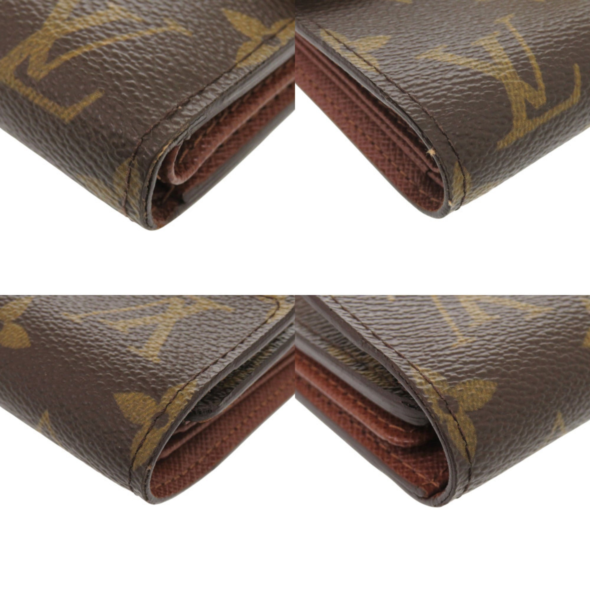 Louis Vuitton Brown Monogram Canvas Wallet (Tri-Fold) (Pre-Owned)