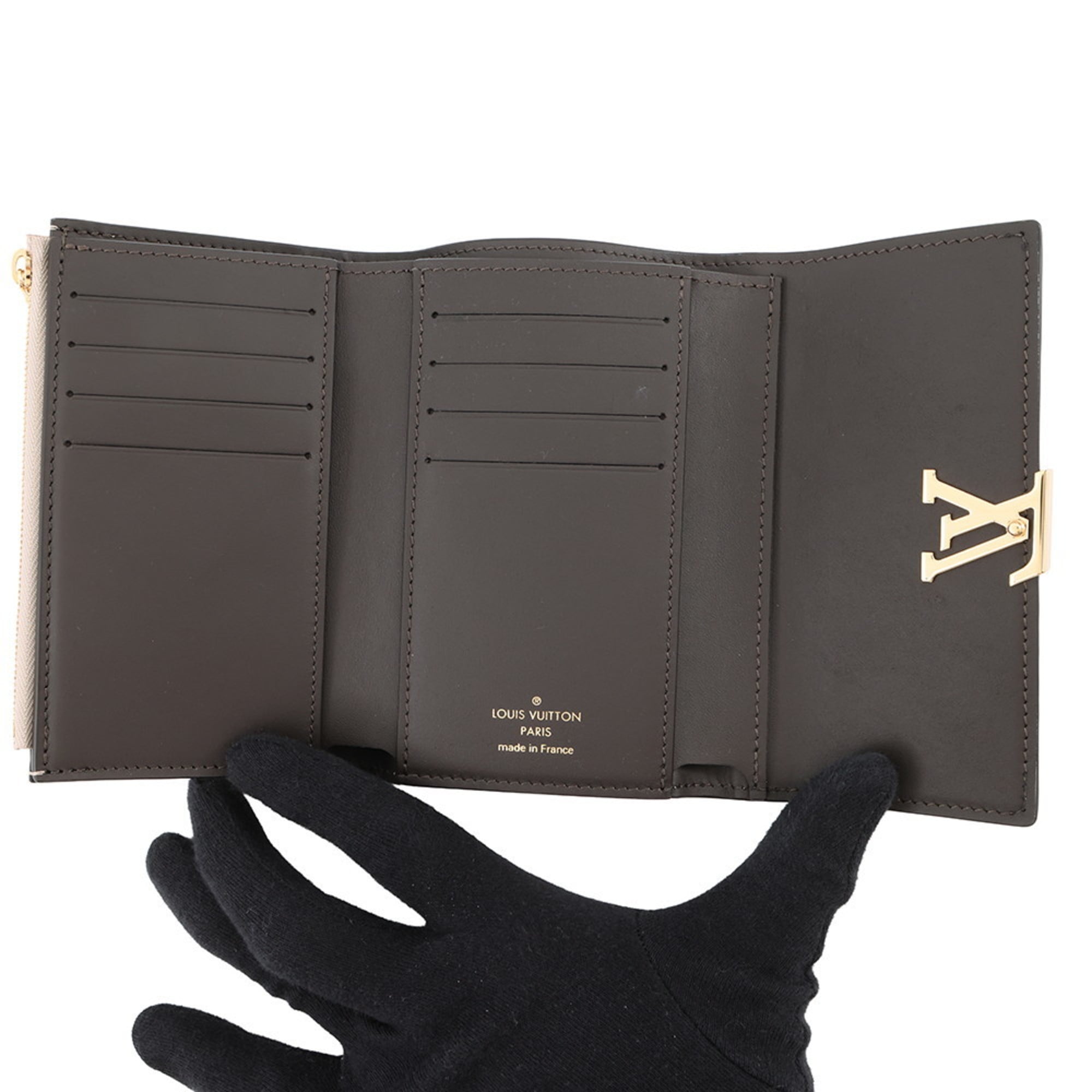 Louis Vuitton Galle Leather Wallet (Tri-Fold) (Pre-Owned)