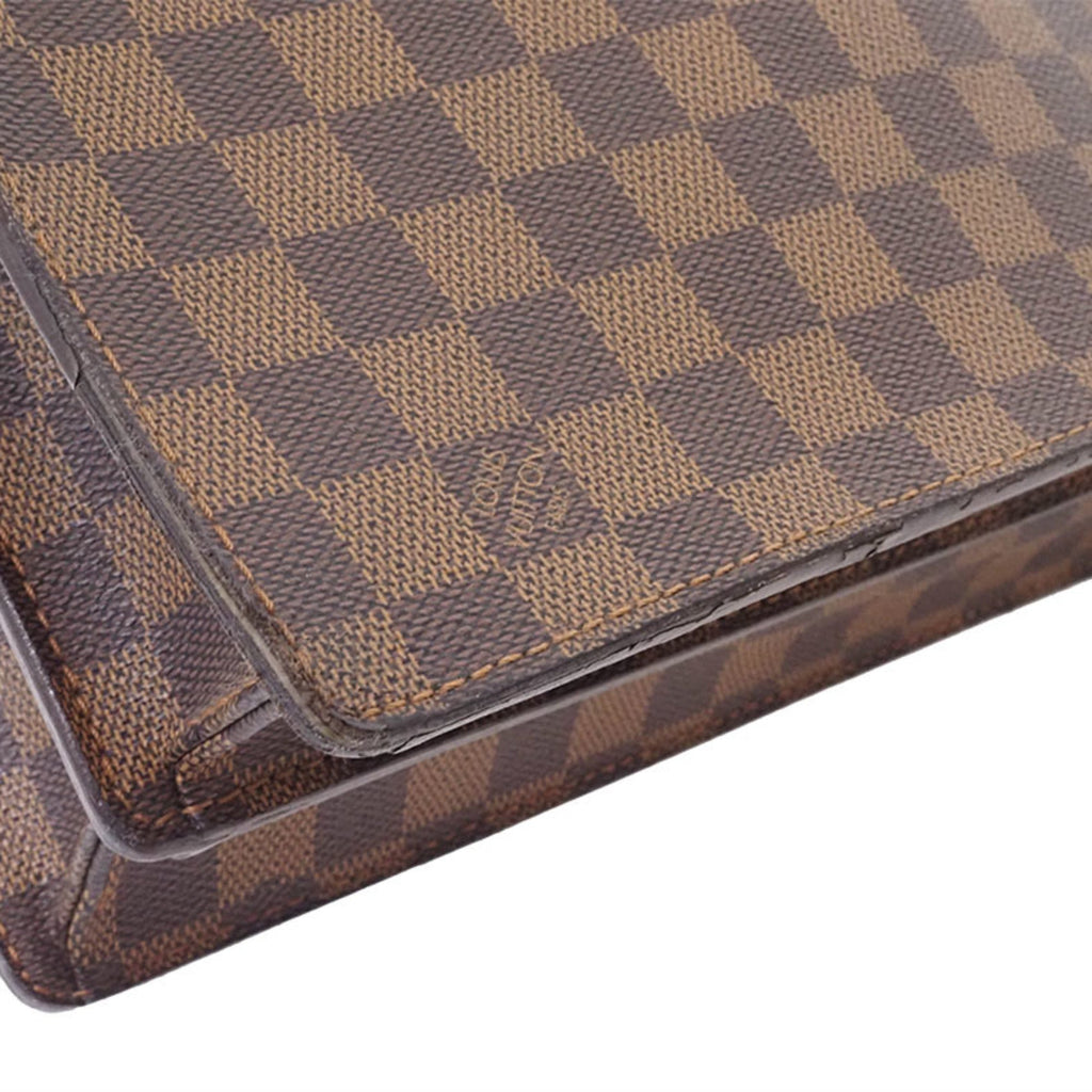 Louis Vuitton Damier Damier Canvas Ebene Handbag (Pre-Owned)
