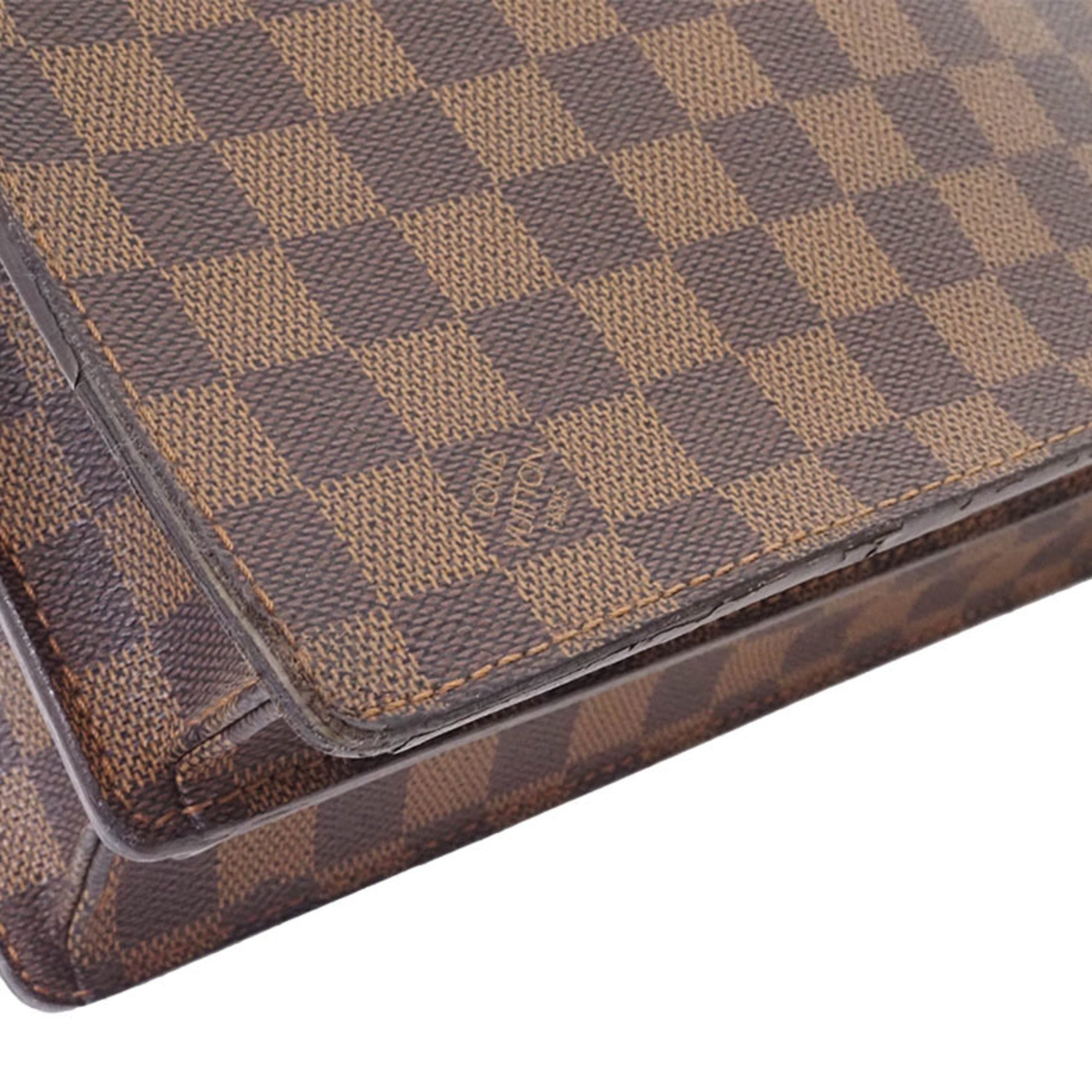 Louis Vuitton Damier Damier Canvas Ebene Handbag (Pre-Owned)