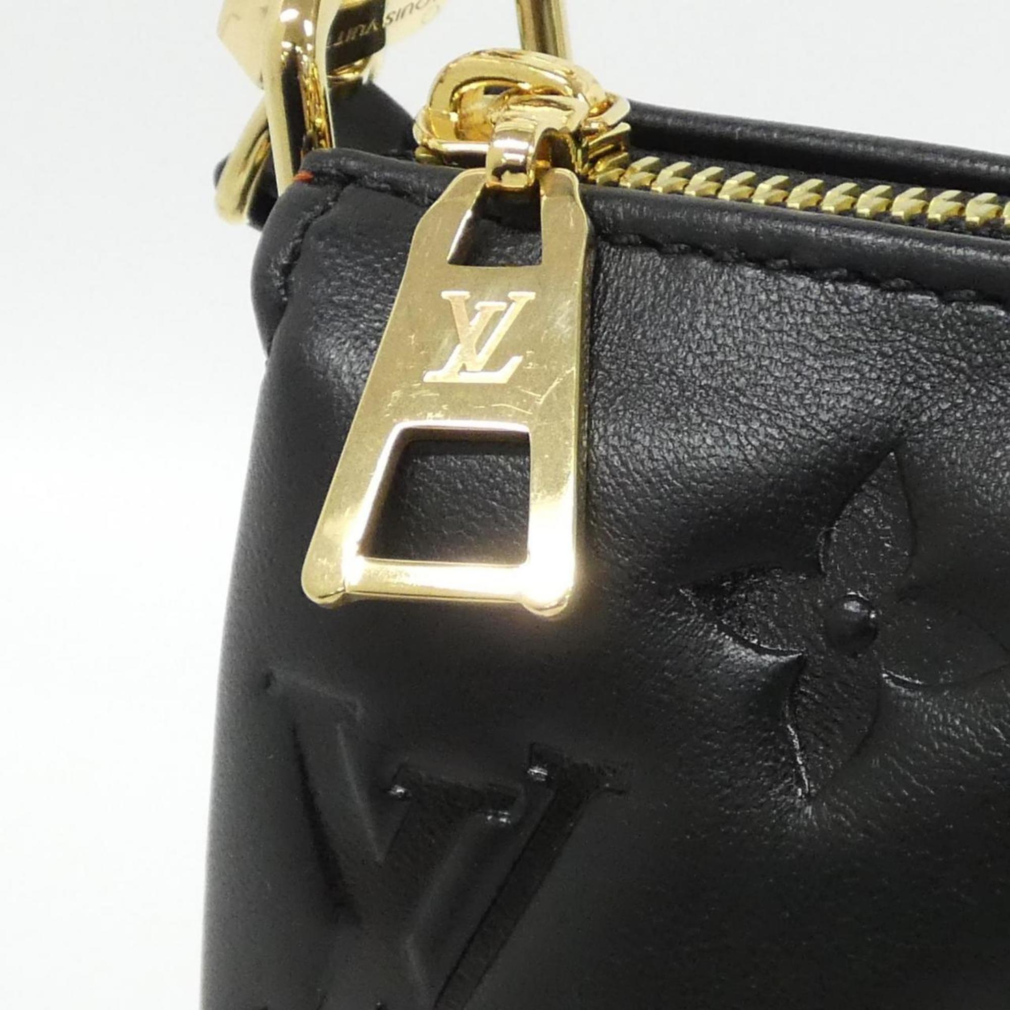 Louis Vuitton Black Leather Shoulder Bag (Pre-Owned)