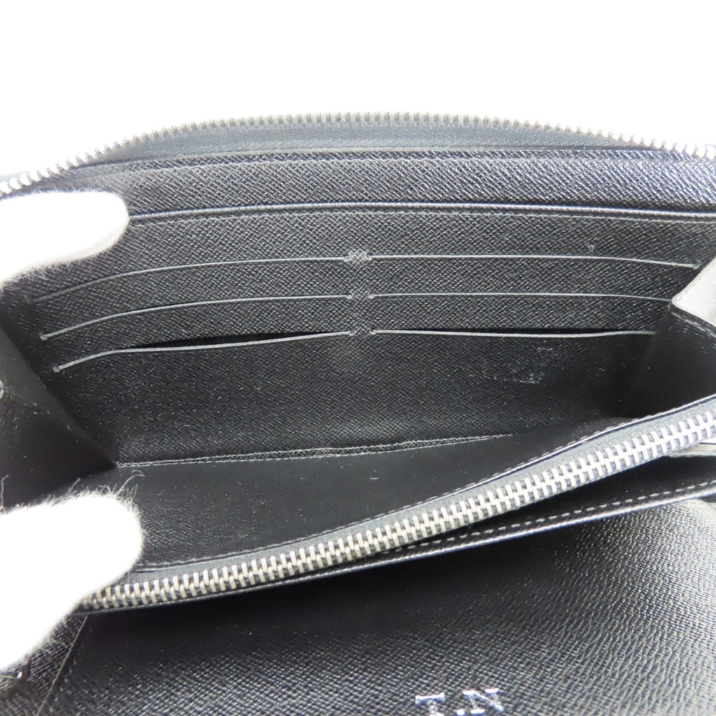 Louis Vuitton Black Gray Damier Graphite Leather Long Wallet (Bi-Fold) (Pre-Owned)