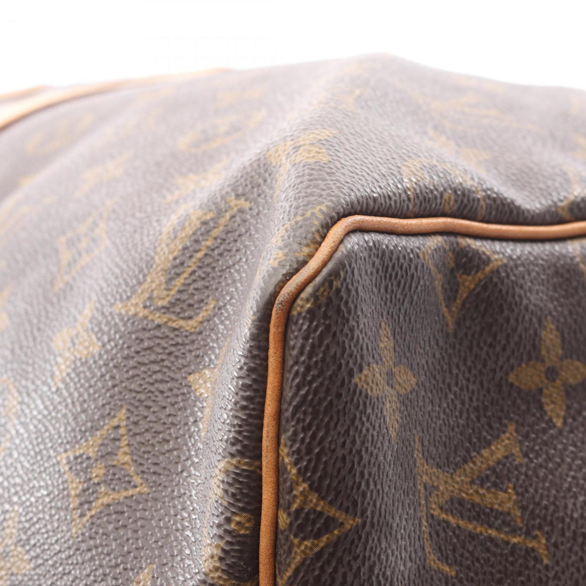 Louis Vuitton Brown Monogram Coated Canvas Leather Boston Bag (Pre-Owned)