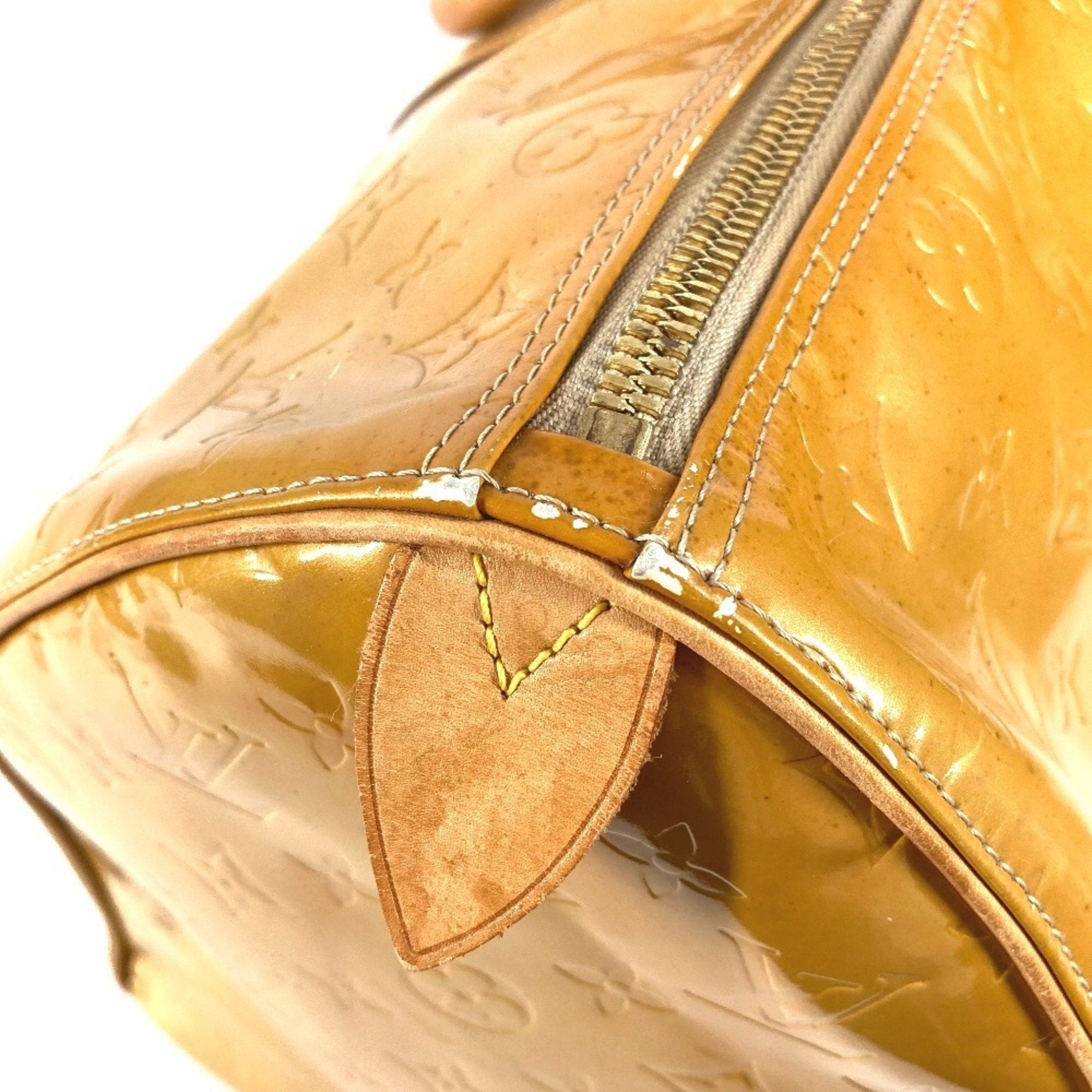 Louis Vuitton Beige Galle Monogram Vernis Boston Bag (Pre-Owned)