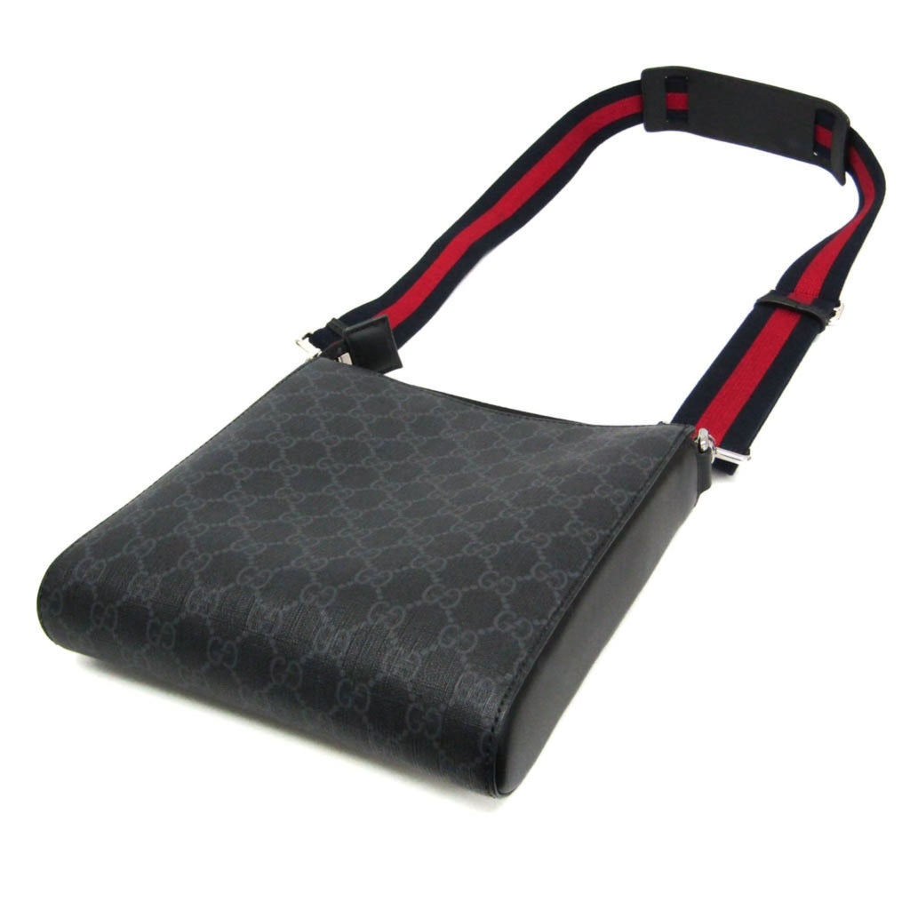 Web Strap Front Zip Messenger Bag GG Coated Canvas Small