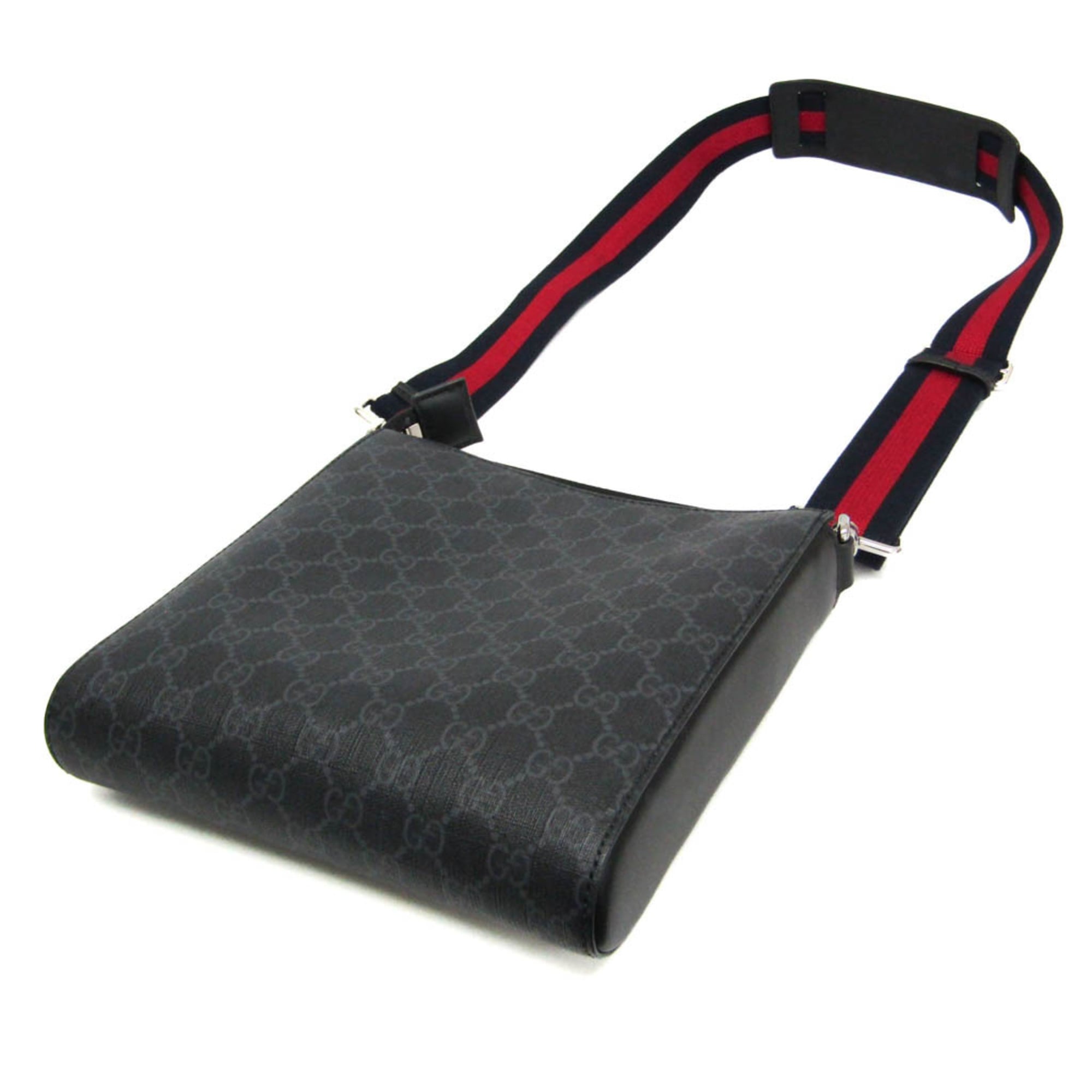 Web Strap Front Zip Messenger Bag GG Coated Canvas Small