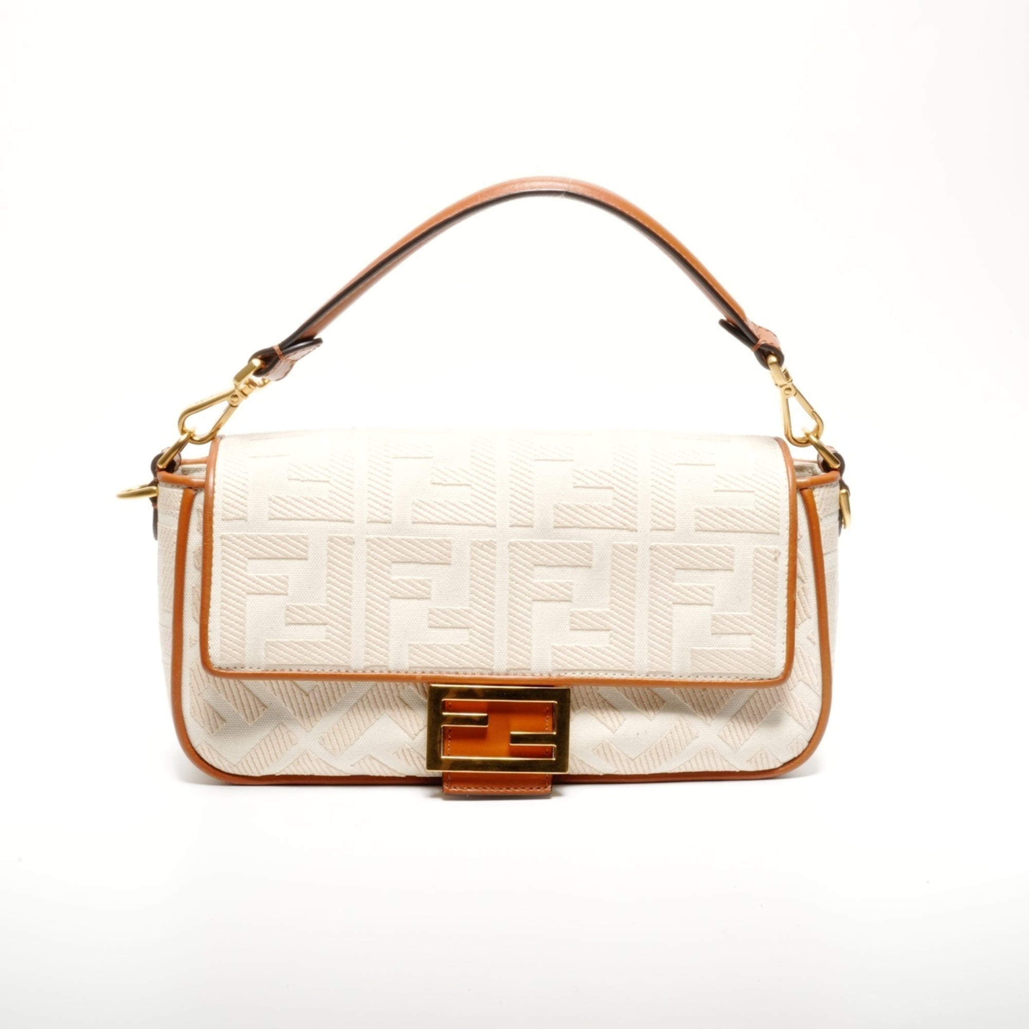 Baguette NM Bag Zucca Embroidered Canvas Medium