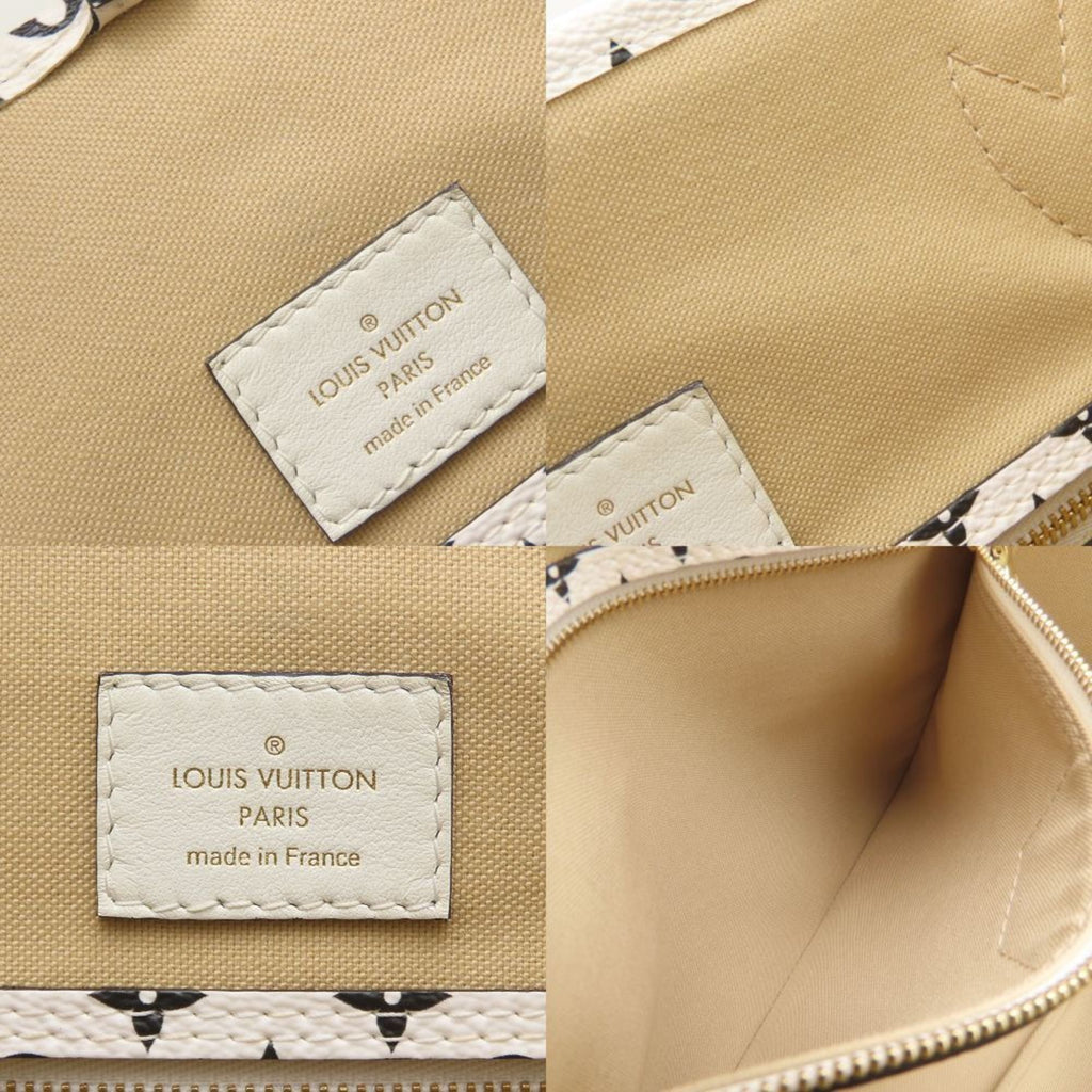 Louis Vuitton Beige Khaki Monogram Tote Bag (Pre-Owned)