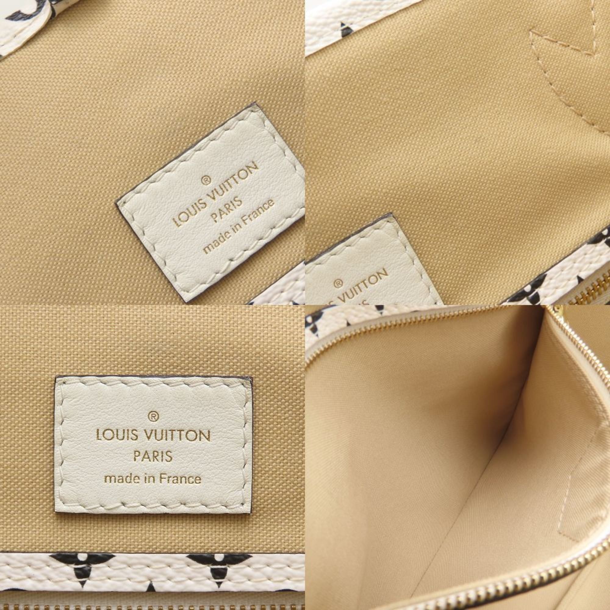 Louis Vuitton Beige Khaki Monogram Tote Bag (Pre-Owned)