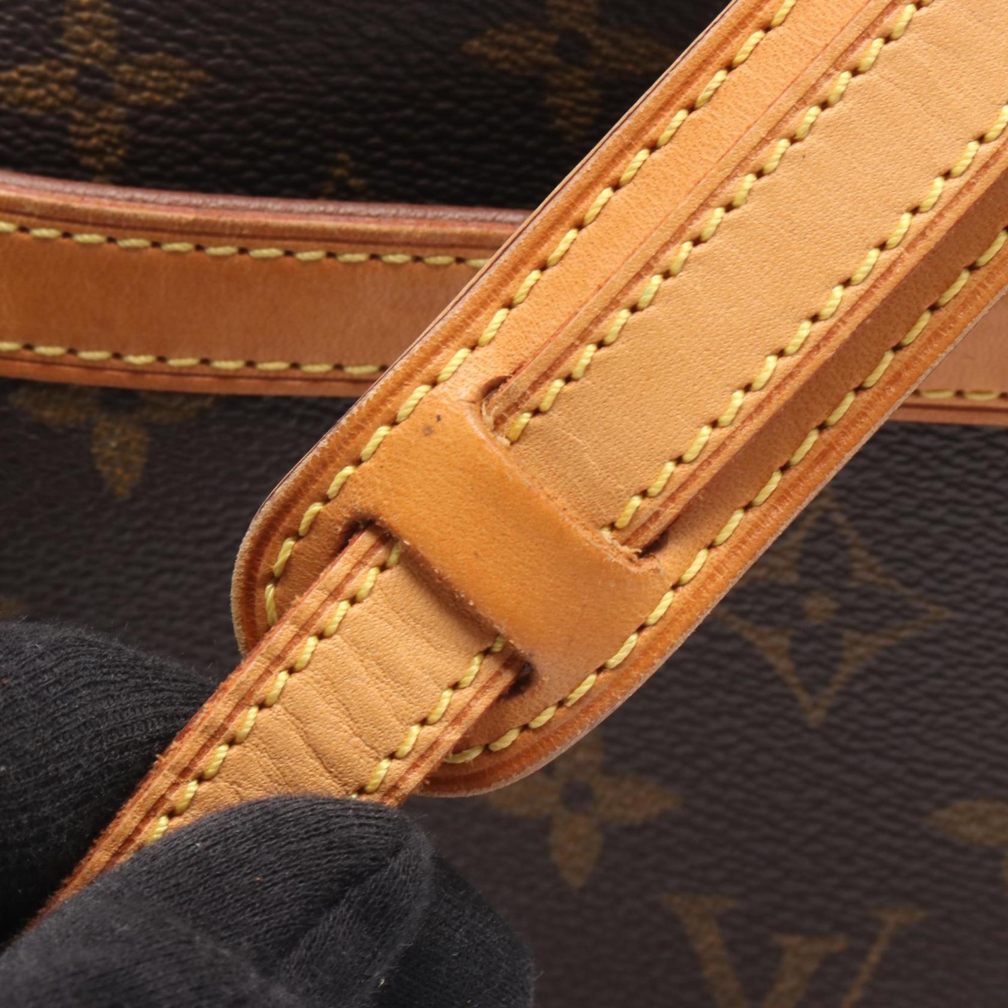 Louis Vuitton Monogram Brown Coated Canvas Leather Shoulder Bag (Pre-Owned)