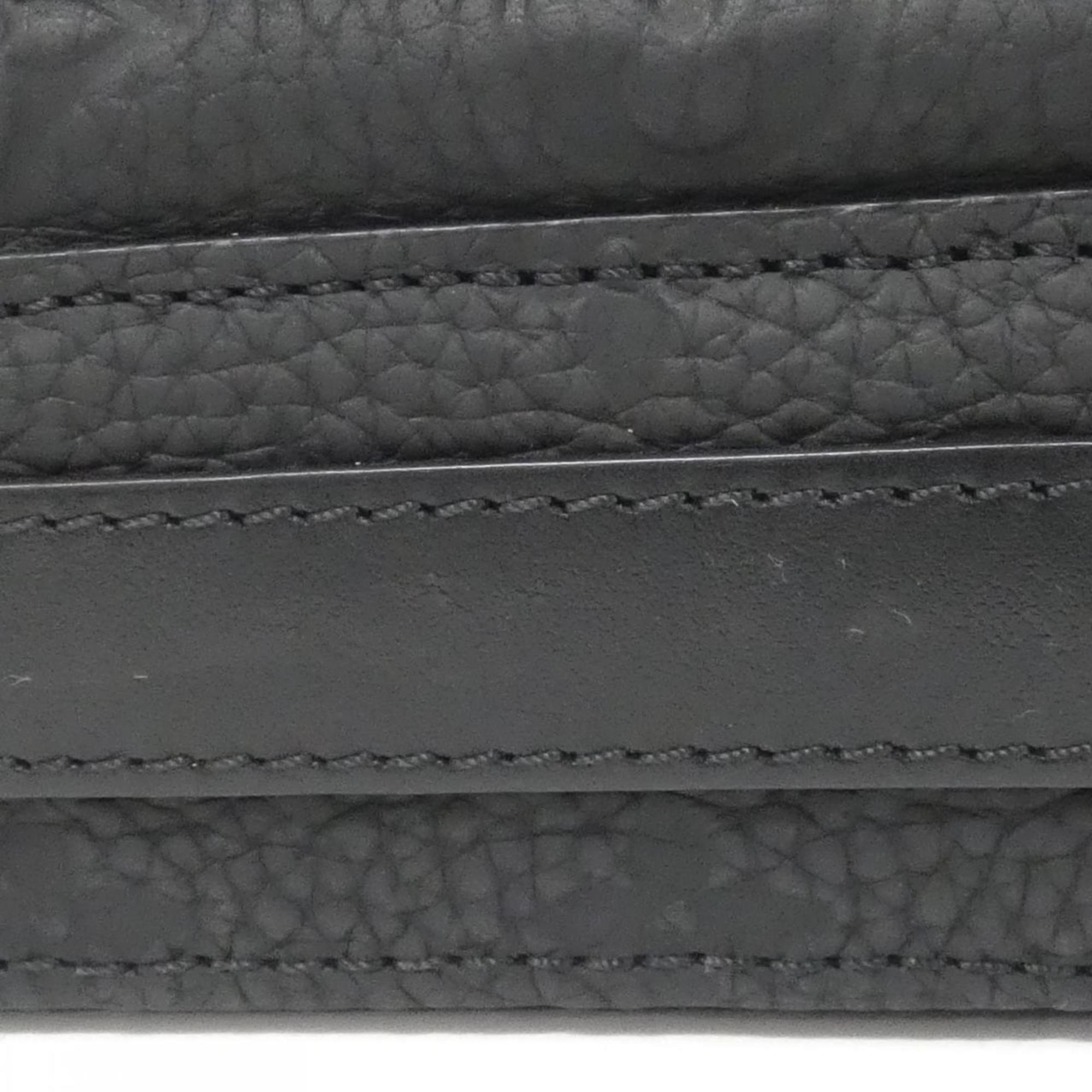 Louis Vuitton Black Leather Shoulder Bag (Pre-Owned)