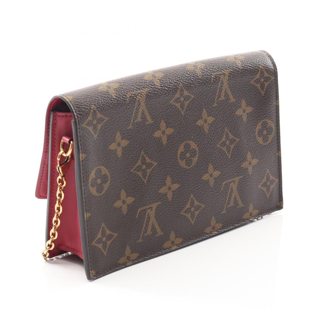 Louis Vuitton Brown Fuchsia Pink Pvc Monogram Coated Canvas Leather Shoulder Bag (Pre-Owned)