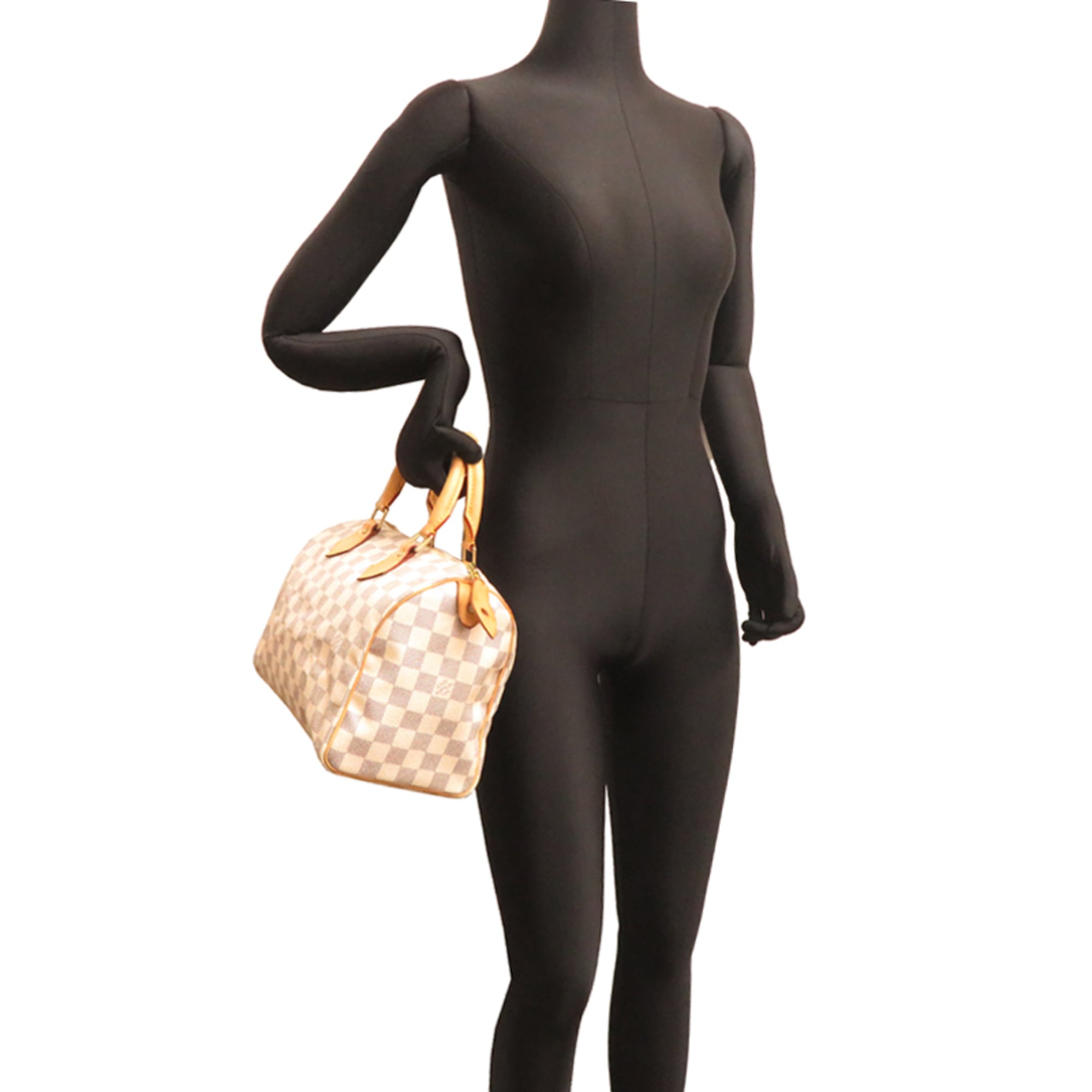 Louis Vuitton White Damier Azur Handbag (Pre-Owned)
