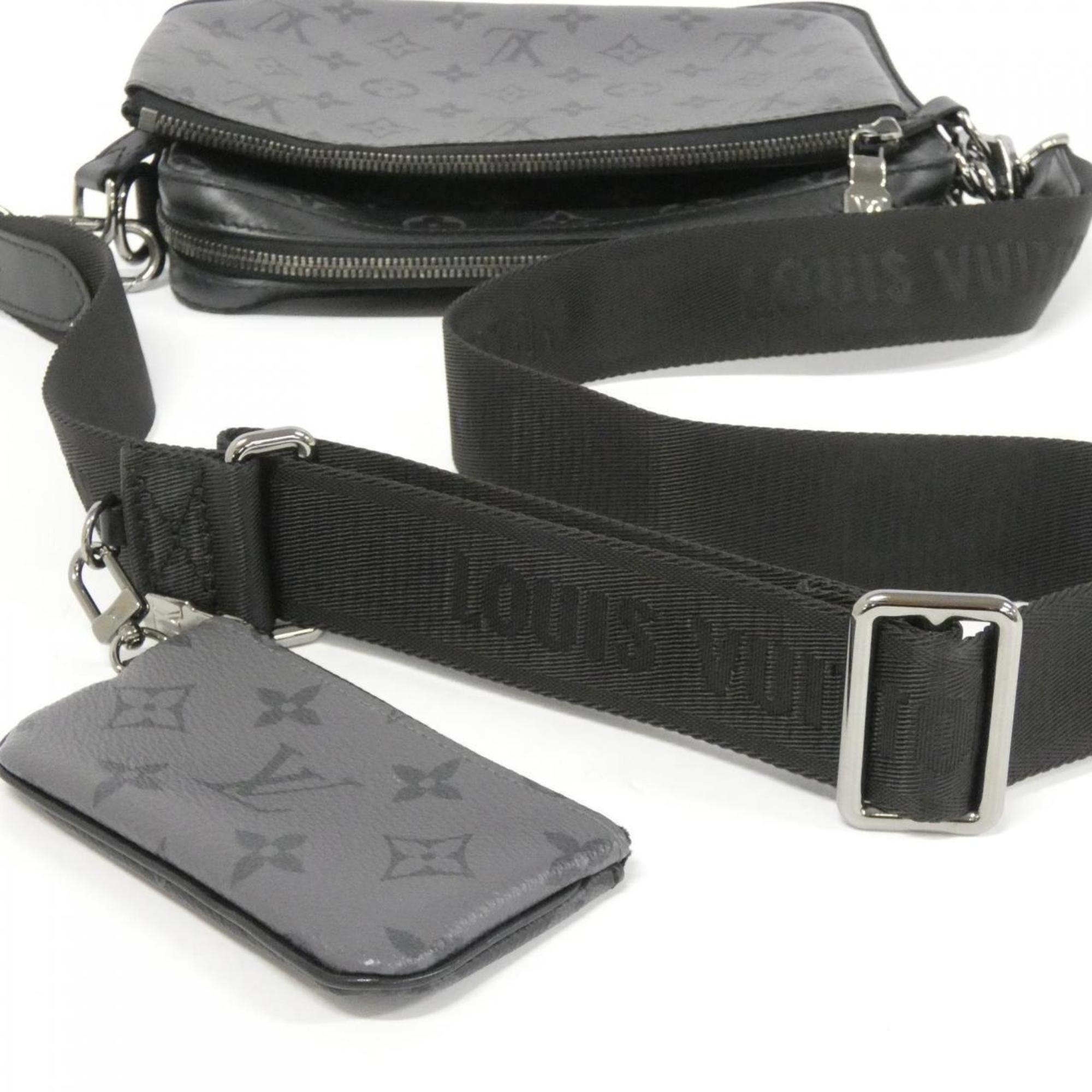 Louis Vuitton Black Gris Coated Canvas Shoulder Bag (Pre-Owned)