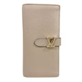 Louis Vuitton Beige Leather Long Wallet (Bi-Fold) (Pre-Owned)