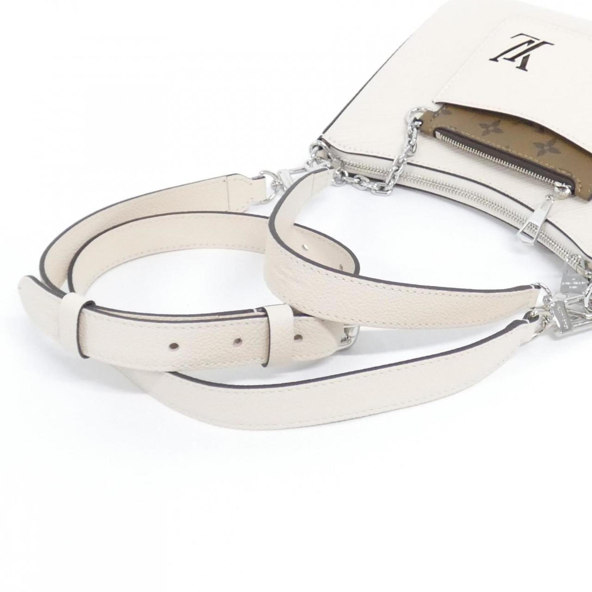 Louis Vuitton Ivory Leather Shoulder Bag (Pre-Owned)