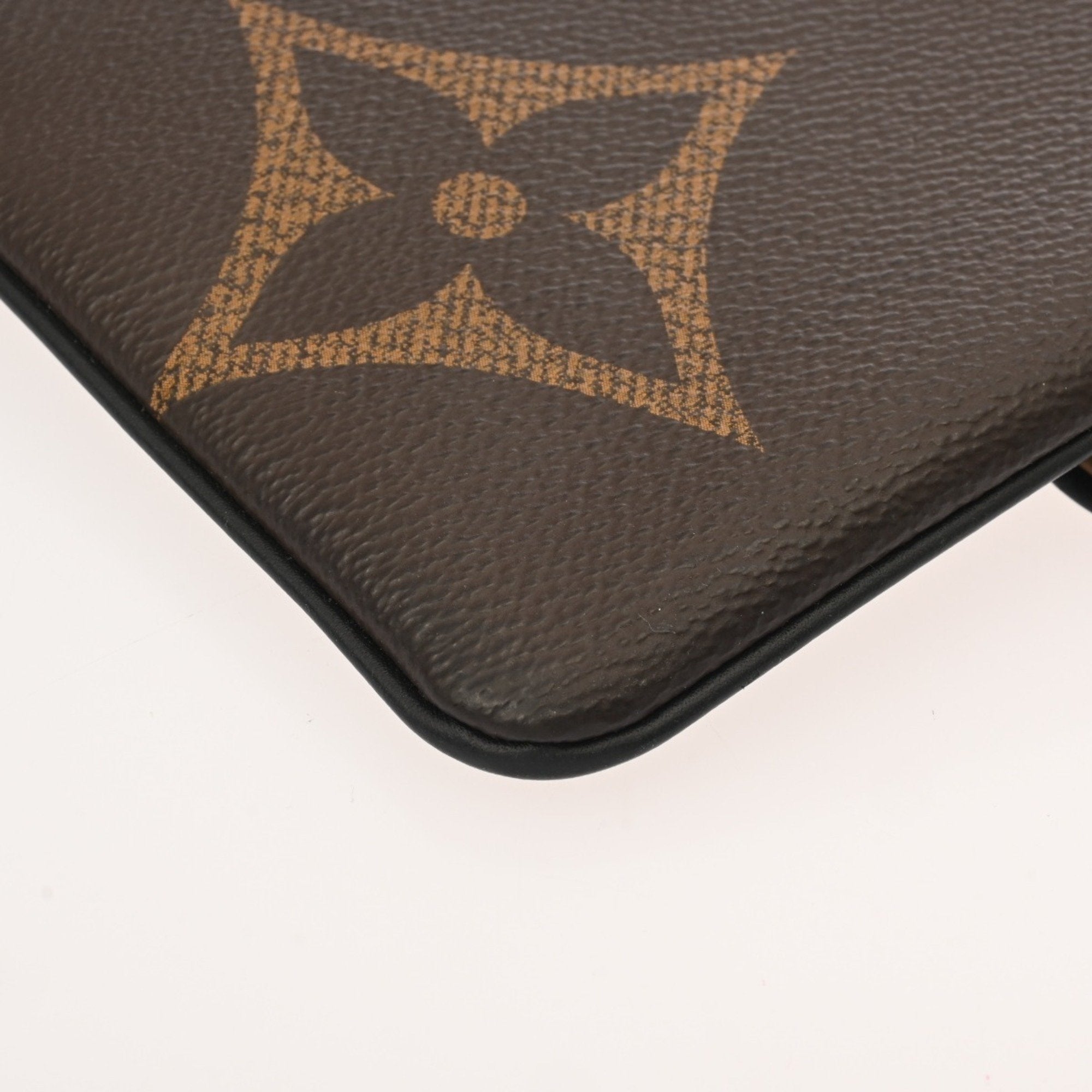 Louis Vuitton Brown Camel Monogram Canvas Pochette Pouch (Pre-Owned)