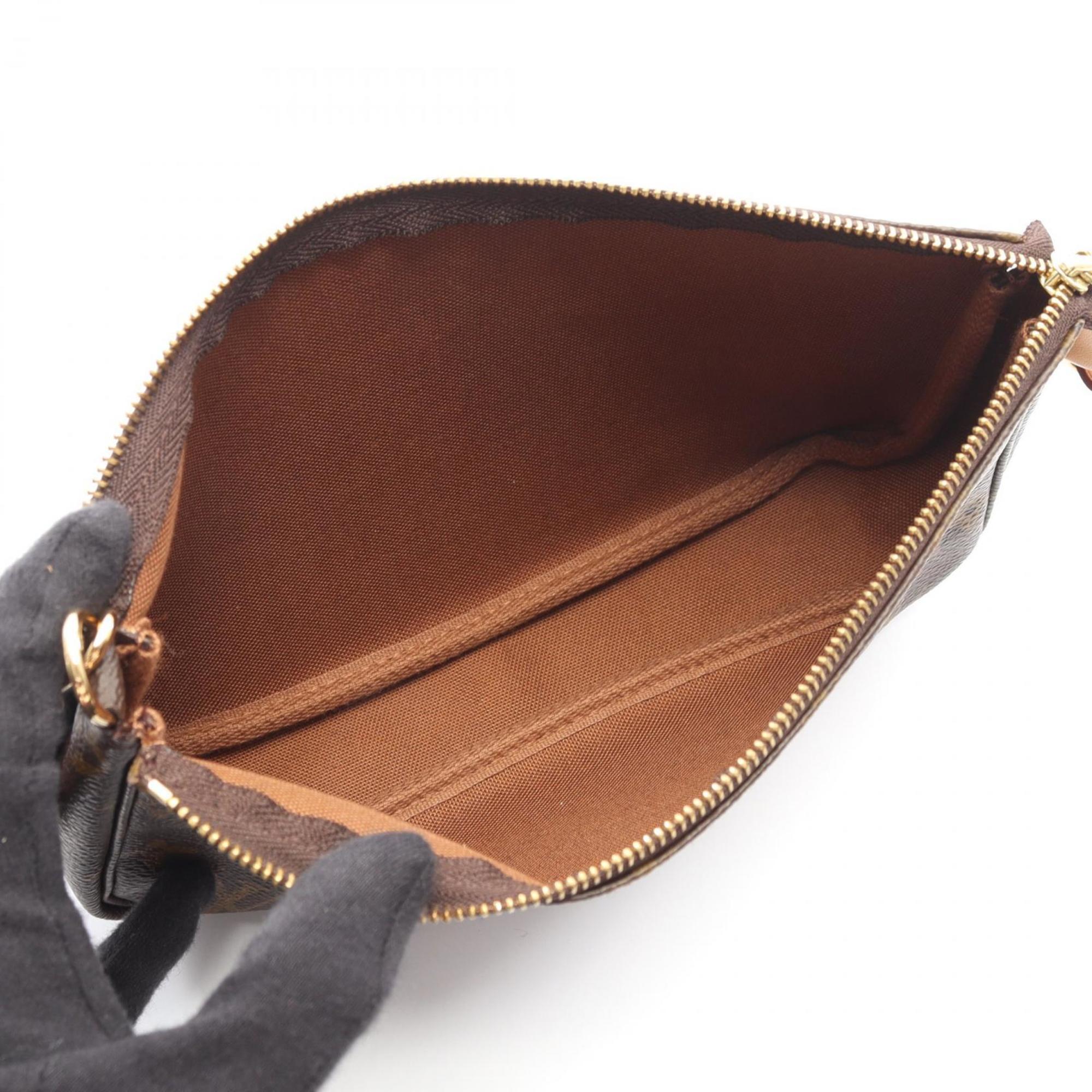 Louis Vuitton Brown Coated Canvas Pvc Monogram Leather Handbag (Pre-Owned)