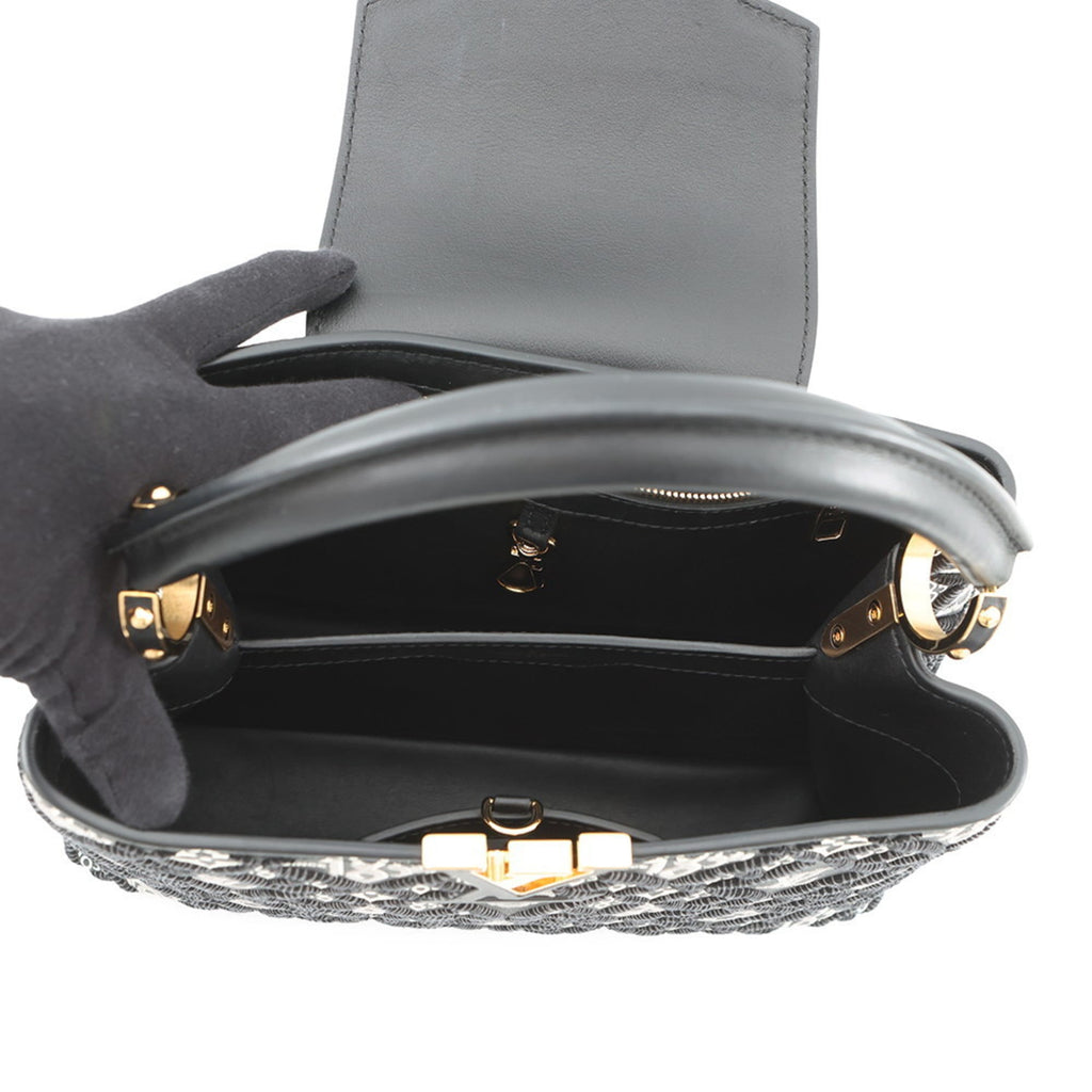 Louis Vuitton Black Noir Leather Handbag (Pre-Owned)