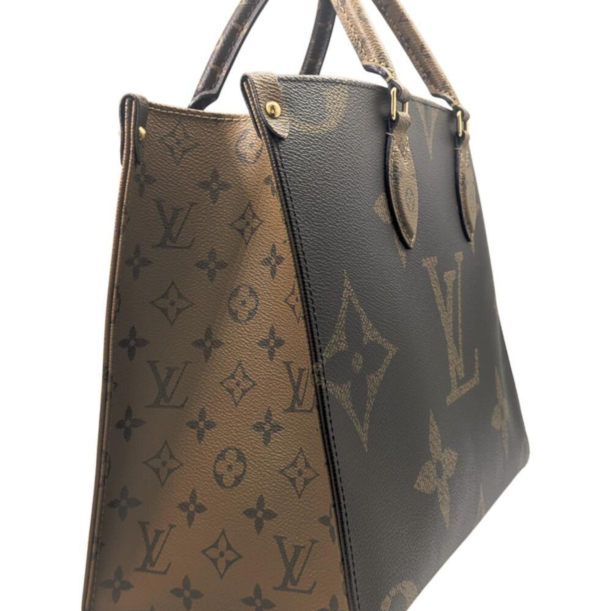 Louis Vuitton Brown Monogram Monogram Reverse Monogram Reverse Monogram Handbag Shoulder Bag Tote Bag (Pre-Owned)