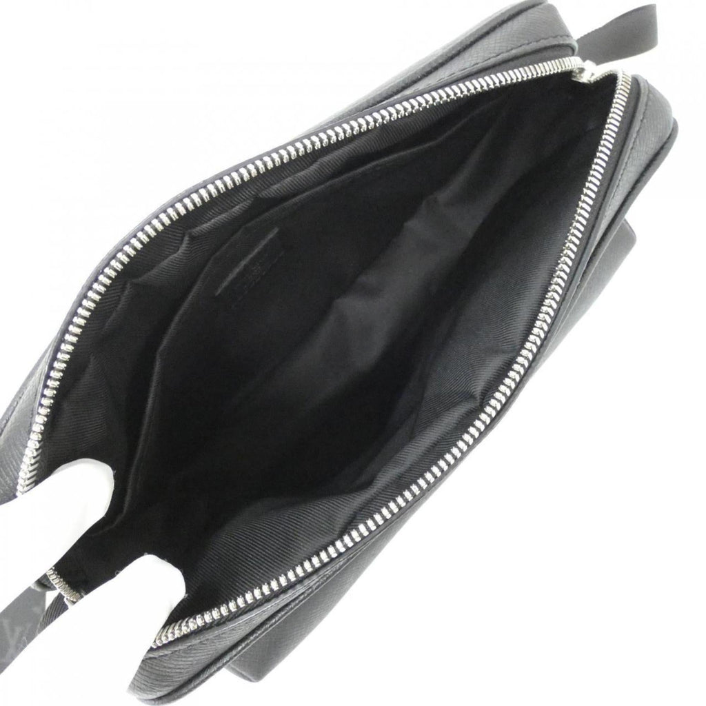 Louis Vuitton Black Coated Canvas Leather Shoulder Bag (Pre-Owned)