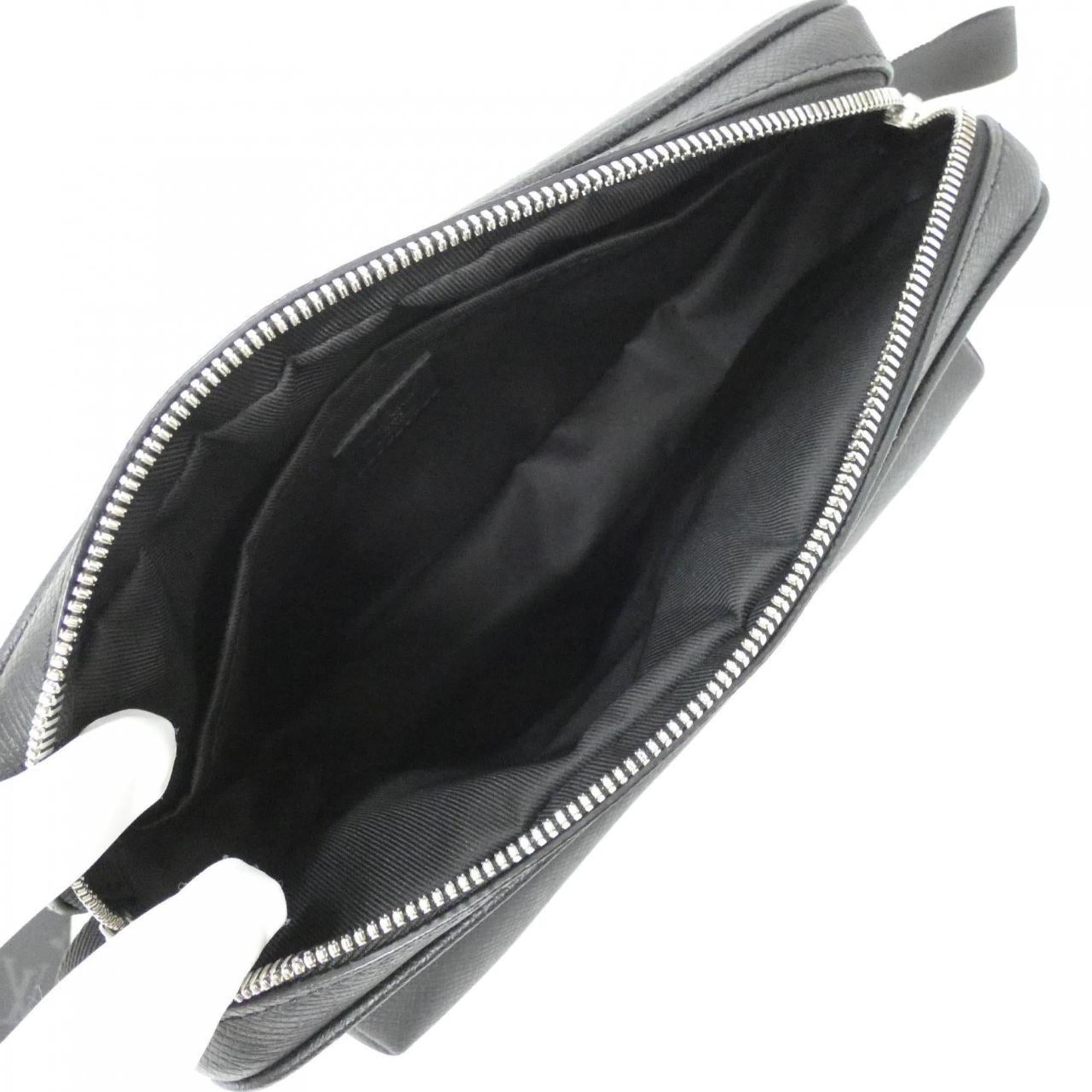 Louis Vuitton Black Coated Canvas Leather Shoulder Bag (Pre-Owned)