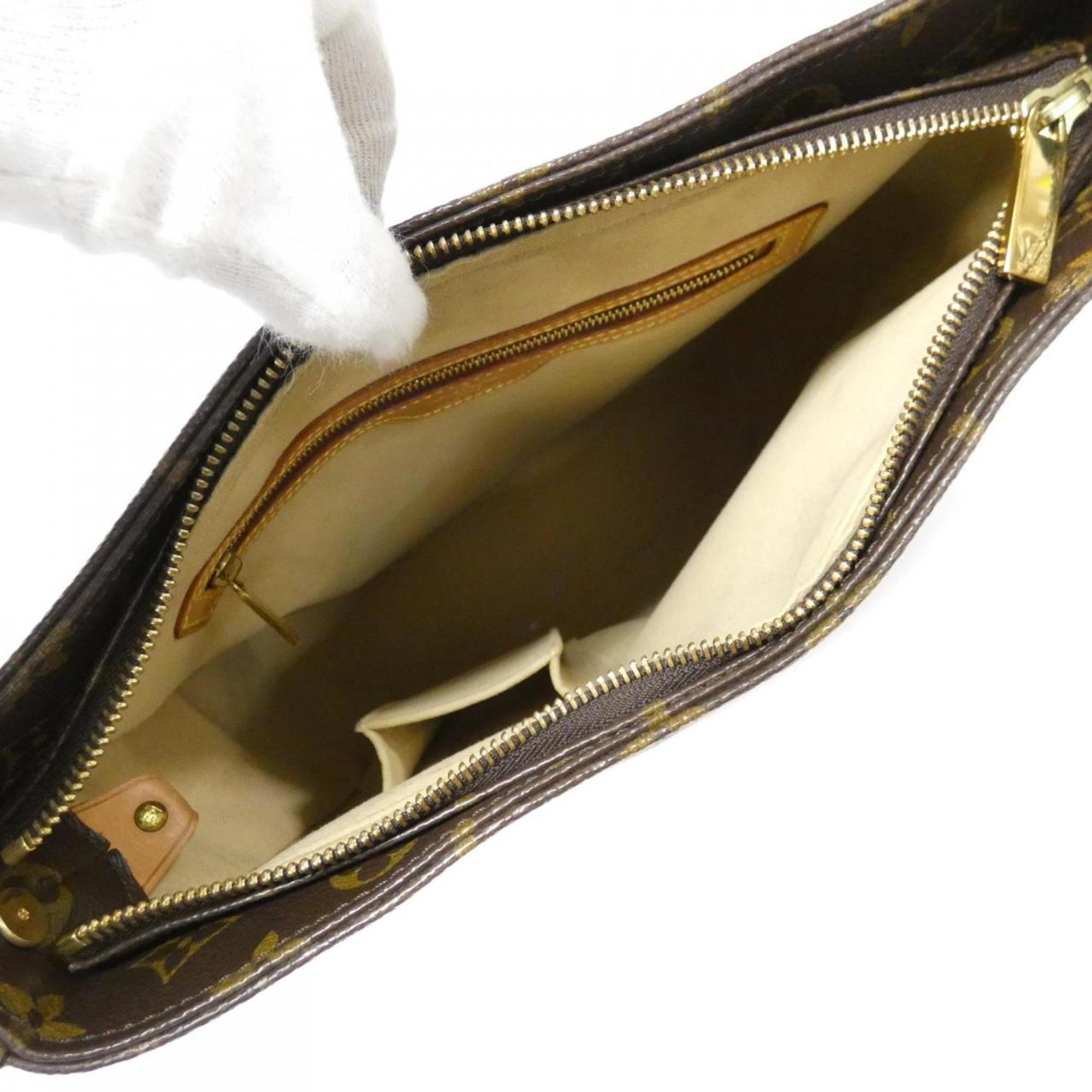 Louis Vuitton Brown Coated Canvas Shoulder Bag (Pre-Owned)