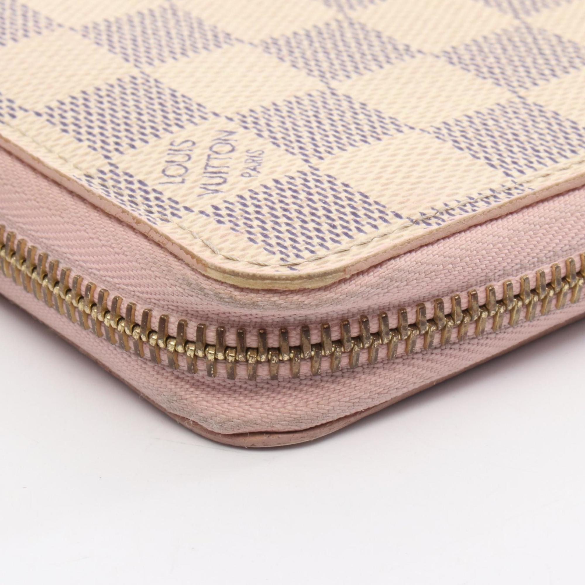 Louis Vuitton Rose Ballerine White Coated Canvas Long Wallet (Bi-Fold) (Pre-Owned)