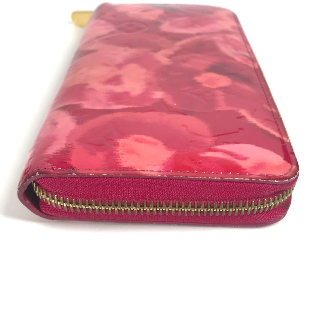 Louis Vuitton Indian Rose Pink Patent Leather Long Wallet (Tri-Fold) (Pre-Owned)