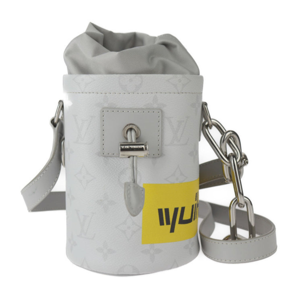 Louis Vuitton Gray White Pvc Leather Shoulder Bag (Pre-Owned)