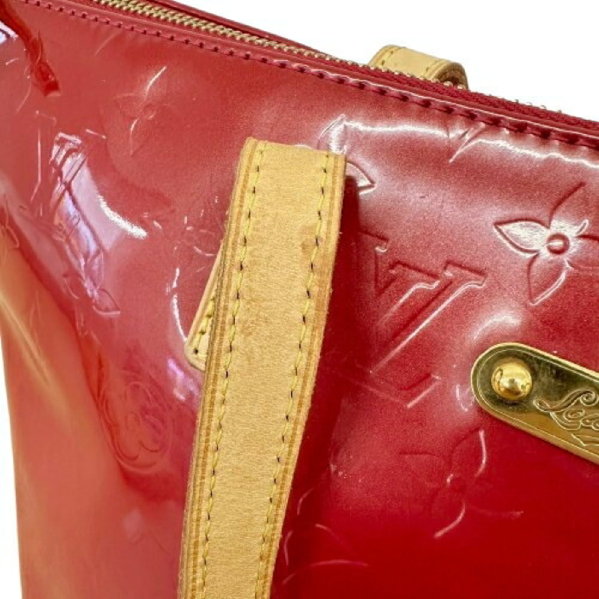 Louis Vuitton Vernis Red Color Leather Tote Bag (Pre-Owned)
