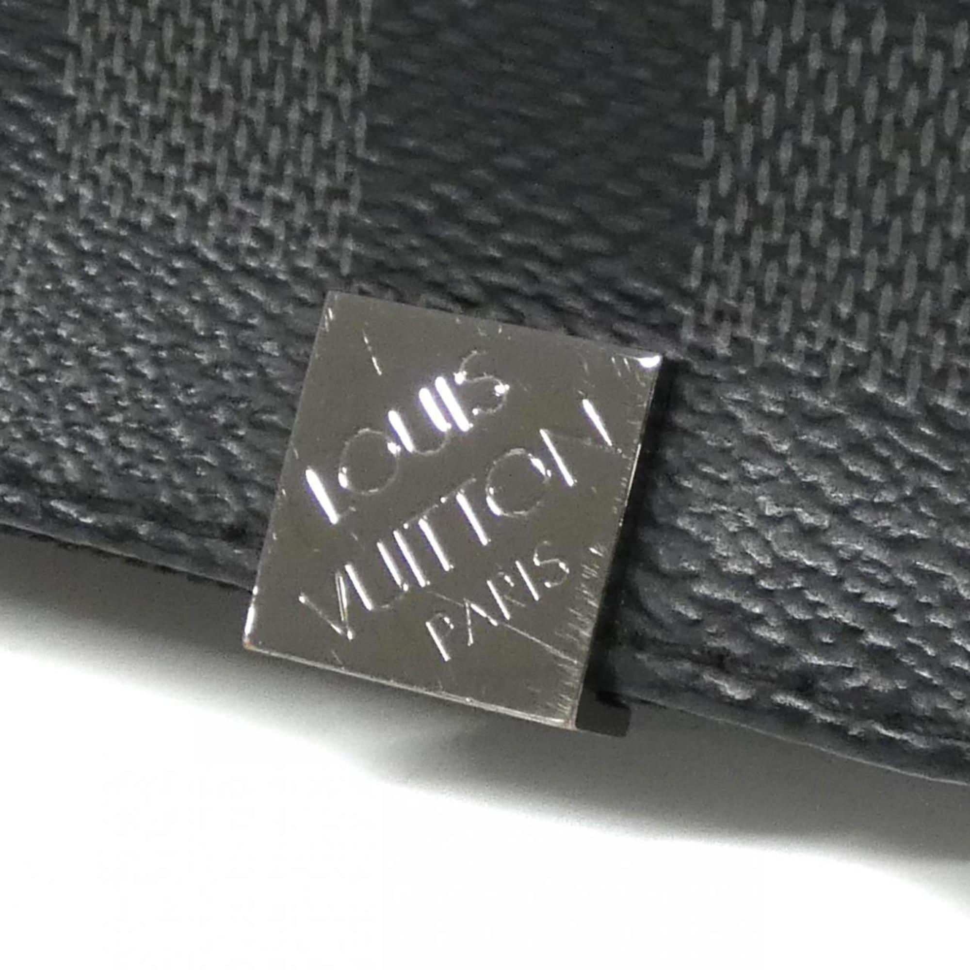Louis Vuitton Dark Gray Graphite Coated Canvas Shoulder Bag (Pre-Owned)