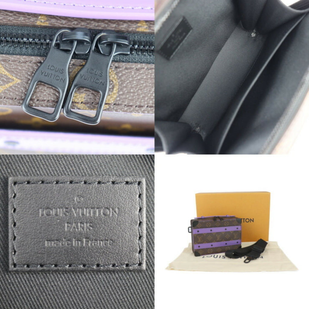 Louis Vuitton Brown Purple Pvc Leather Clutch Bag Handbag Pochette Shoulder Bag (Pre-Owned)