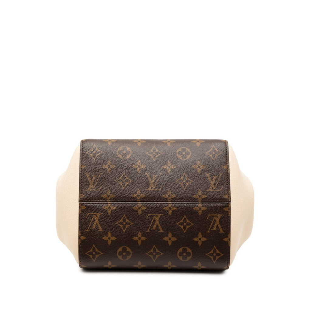 Louis Vuitton Beige Brown Red Color Pvc Leather Handbag Shoulder Bag (Pre-Owned)