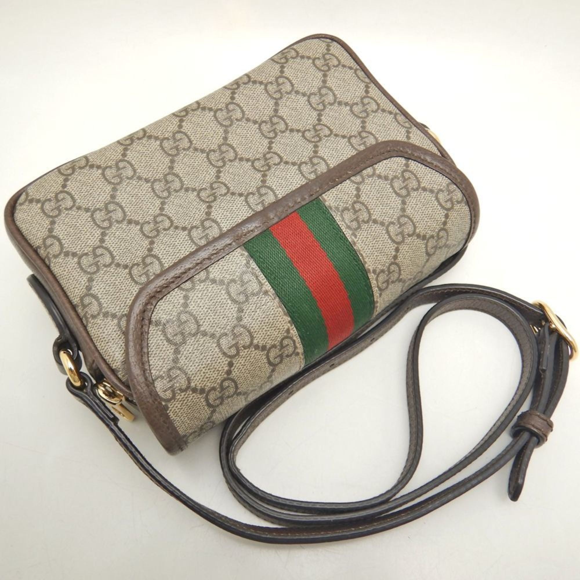Ophidia Flap Shoulder Bag GG Coated Canvas Mini