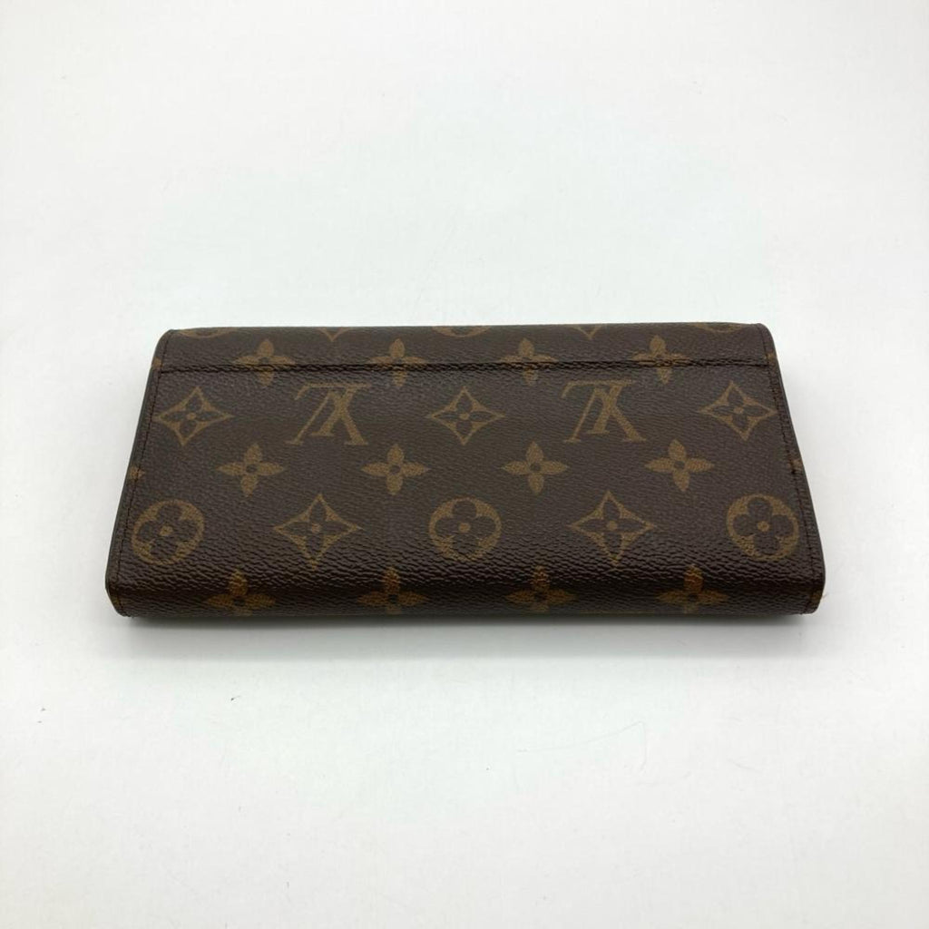 Louis Vuitton Brown Monogram Canvas Long Wallet (Tri-Fold) (Pre-Owned)