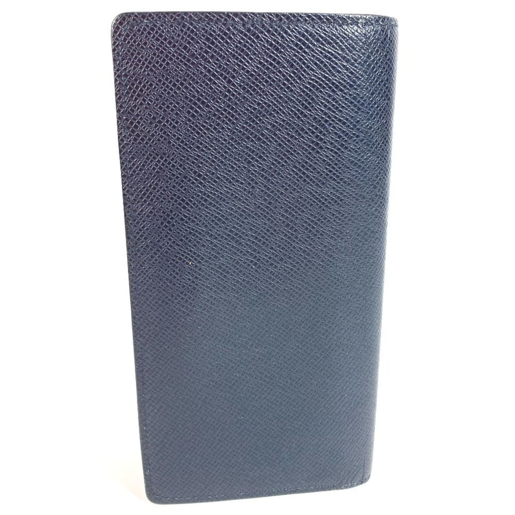 Louis Vuitton Blue Ocean Taiga Leather Leather Long Wallet (Bi-Fold) (Pre-Owned)