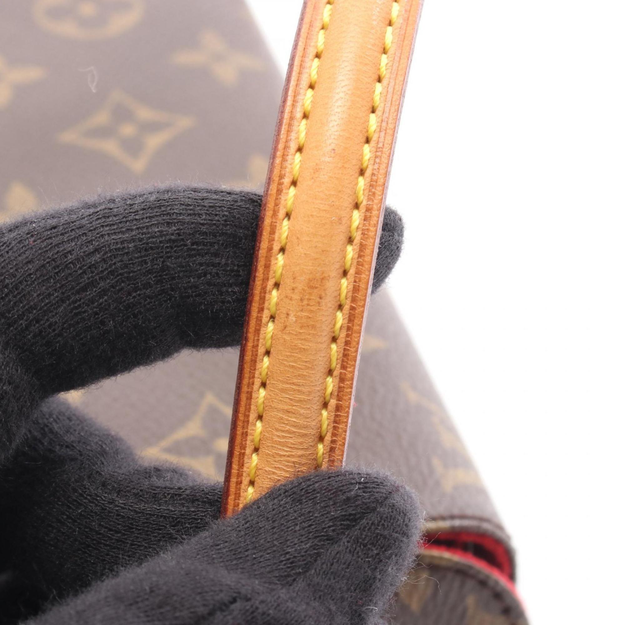 Louis Vuitton Monogram Brown Coated Canvas Leather Handbag (Pre-Owned)